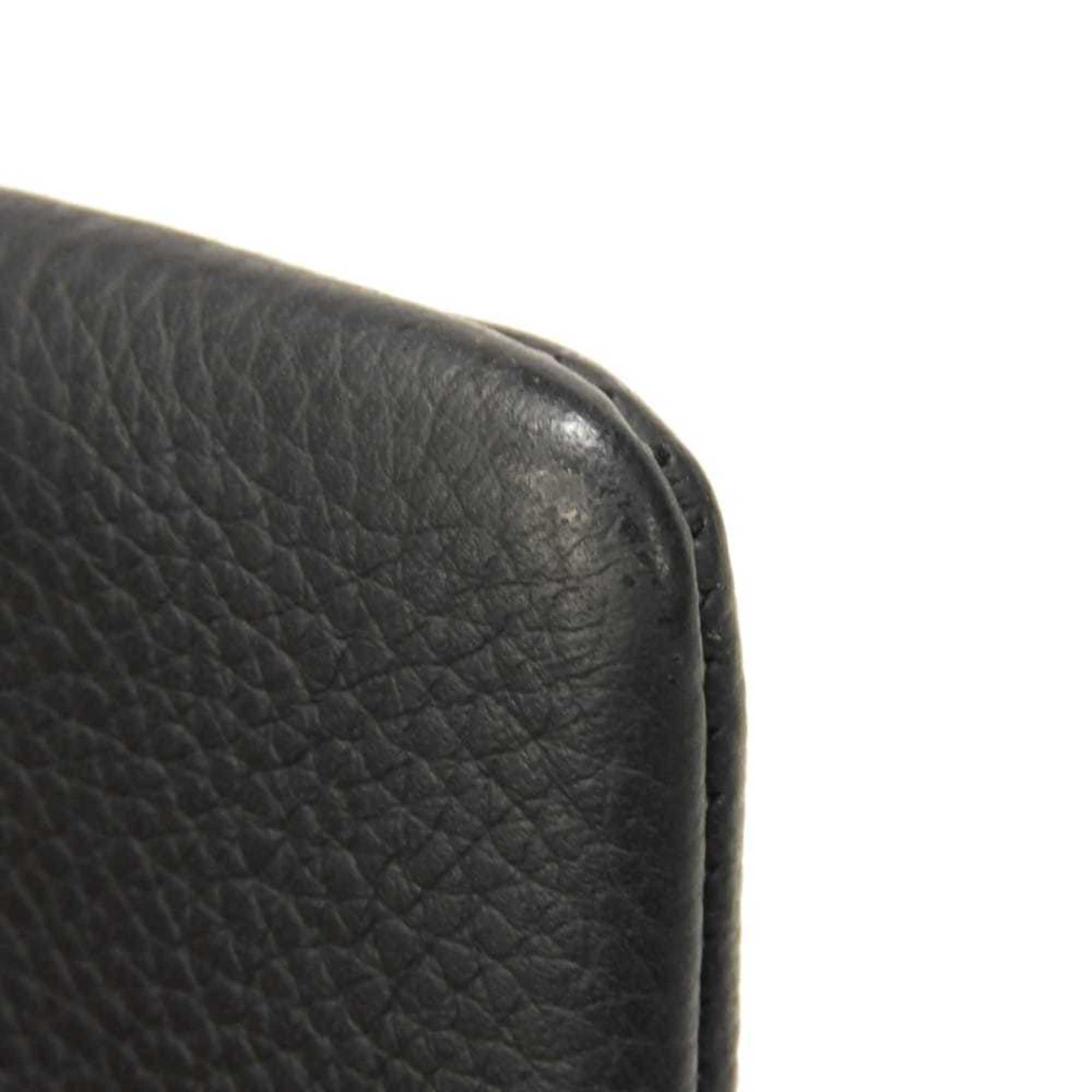 Louis Vuitton Noir Leather Coin Purse/Coin Case (Pre-Owned)