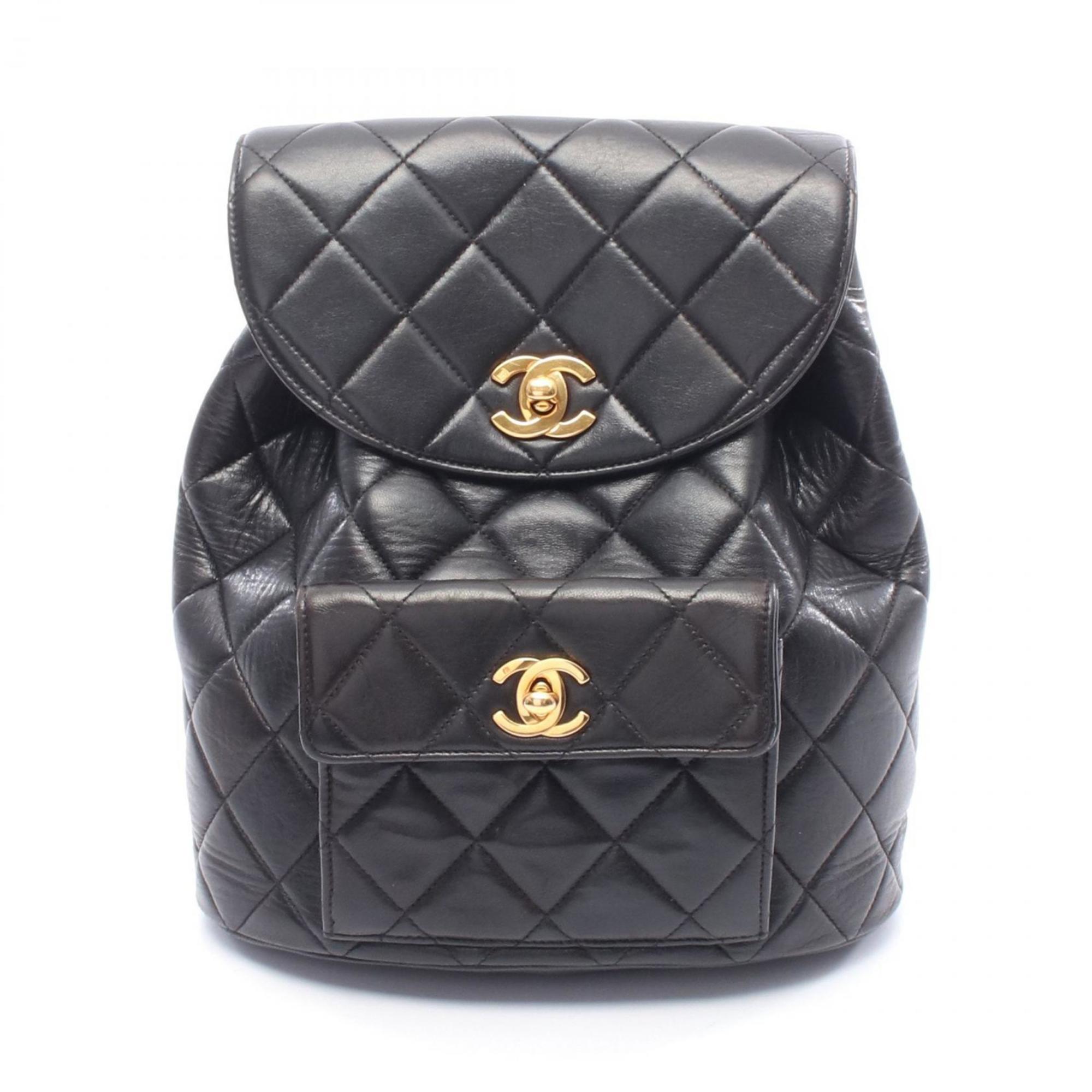 Chanel Black Leather Backpack (Pre-Owned)