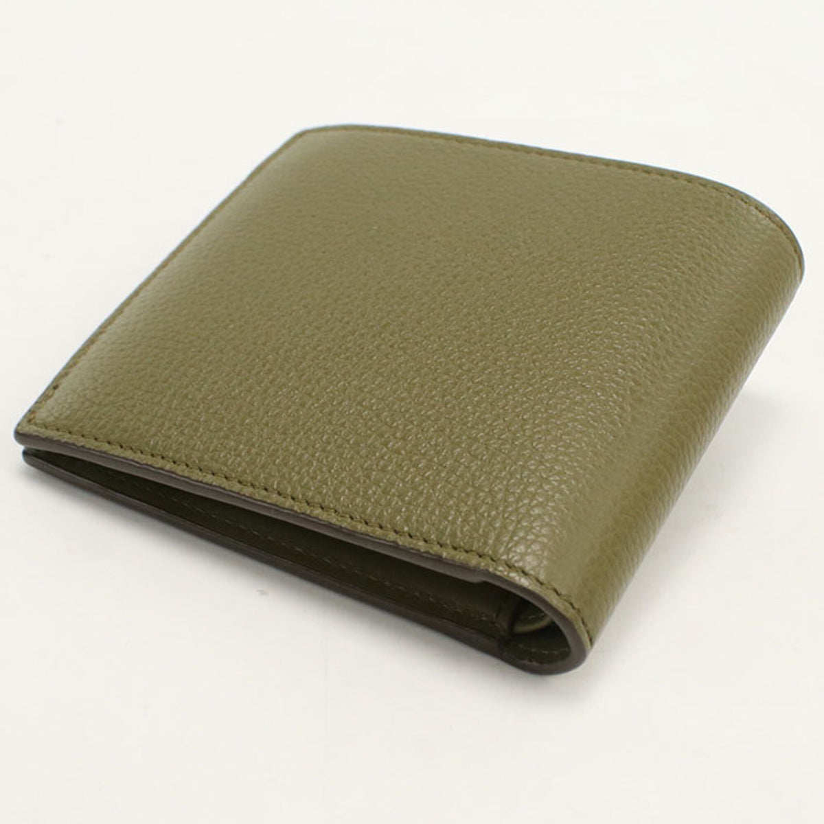 Loewe Khaki Leather Wallet (Bi-Fold) (Pre-Owned)