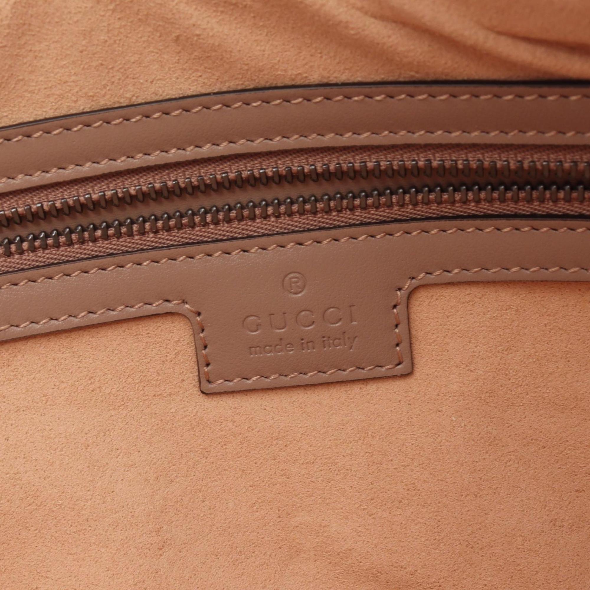 Gucci Pink Leather Tote Bag (Pre-Owned)