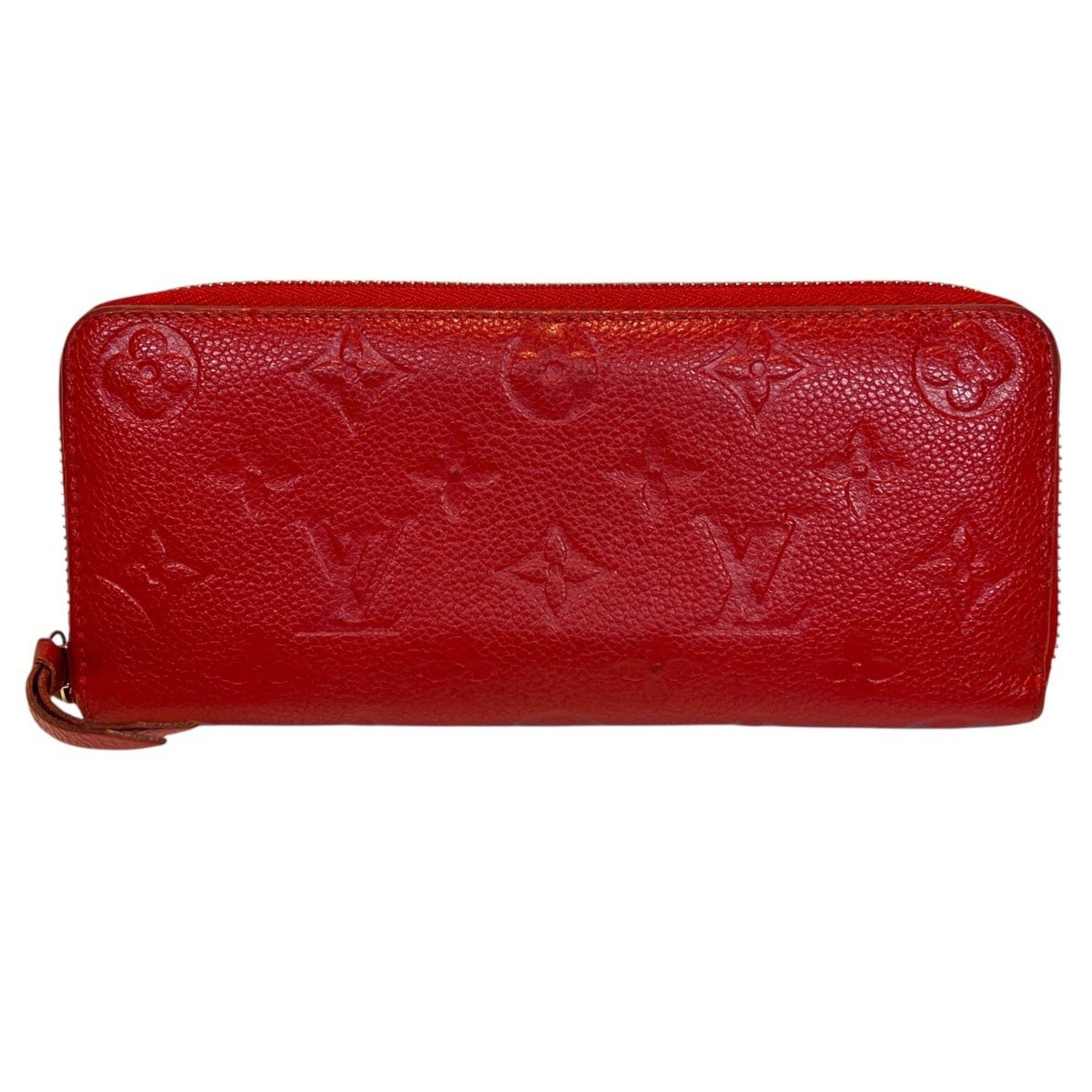 Louis Vuitton Galle Monogram Red Color Monogram Empreinte Long Wallet (Bi-Fold) (Pre-Owned)