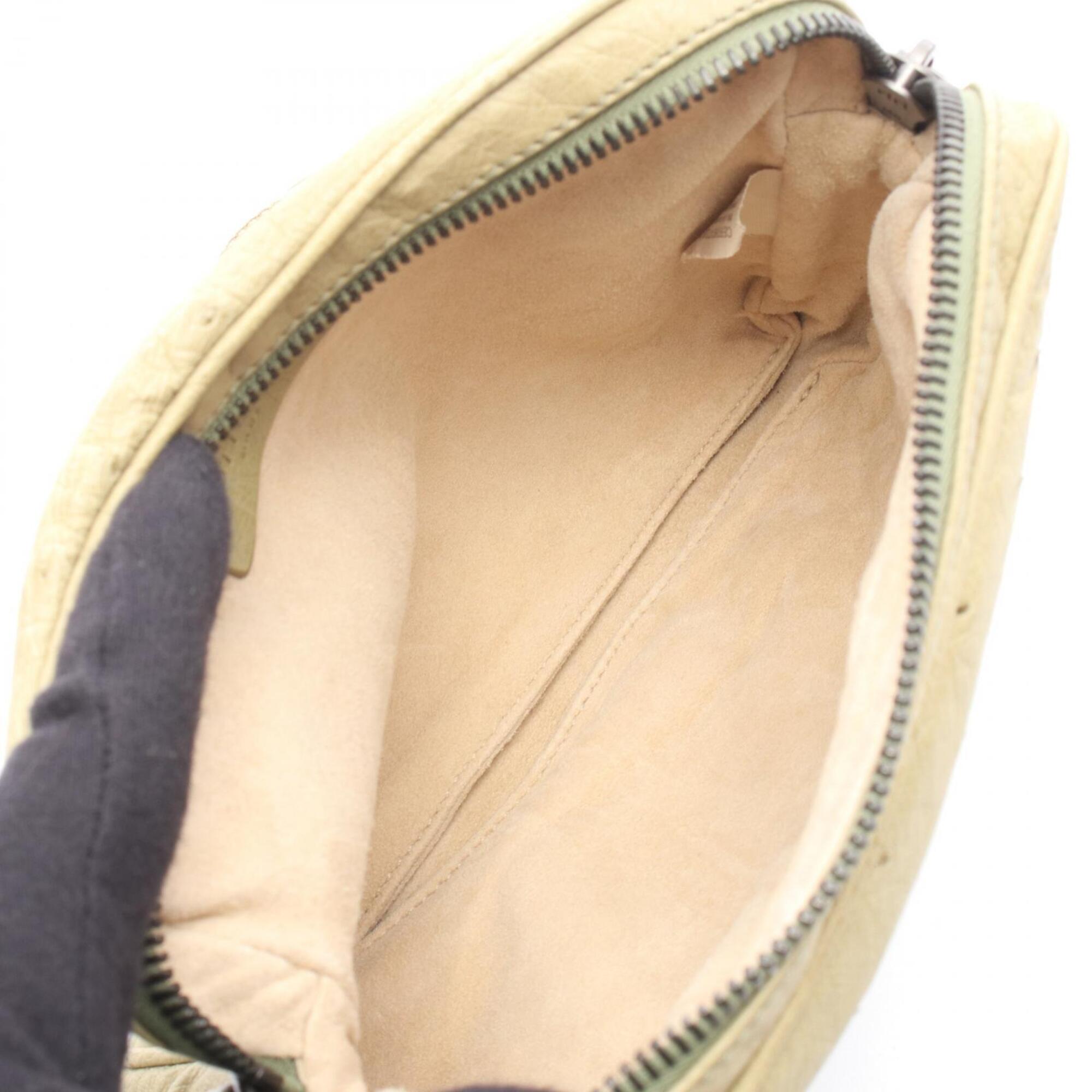Bottega Veneta Green Leather Handbag Shoulder Bag (Pre-Owned)