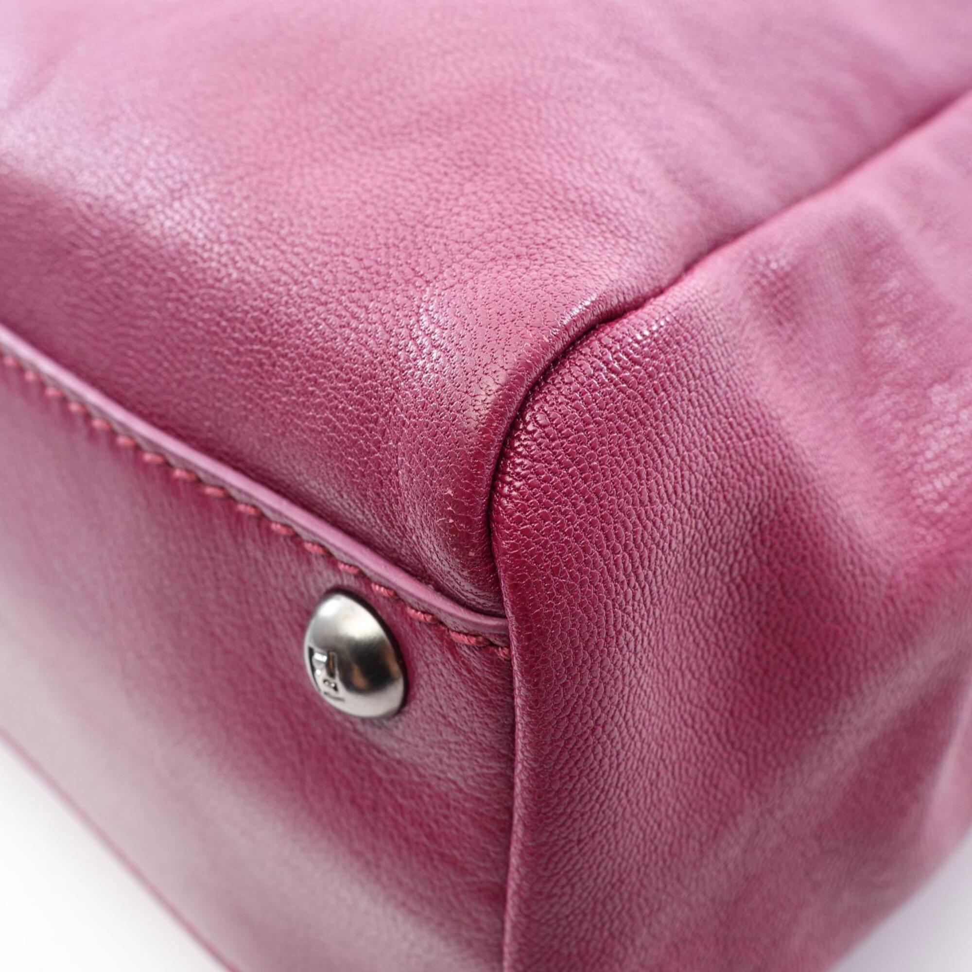 Fendi Peekaboo Purple Leather Handbag (Pre-Owned)