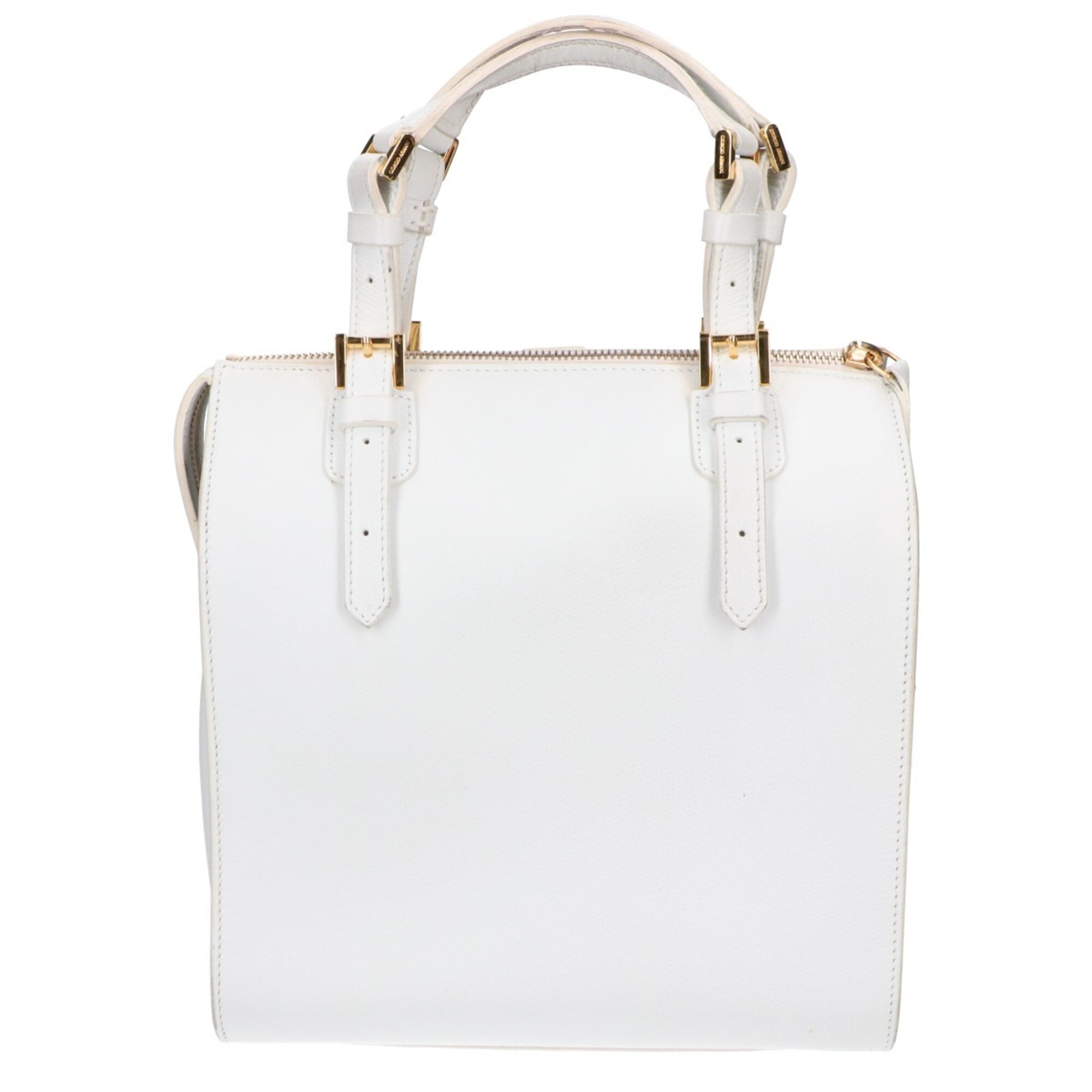 Giorgio Armani White Leather Handbag (Pre-Owned)