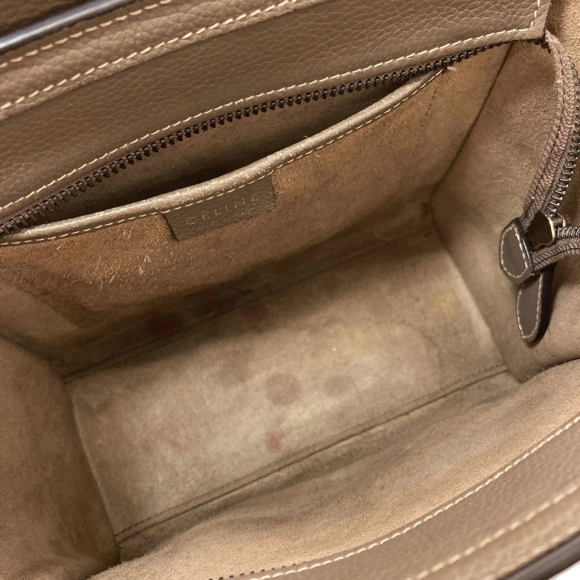 Celine Grayish Leather Handbag (Pre-Owned)
