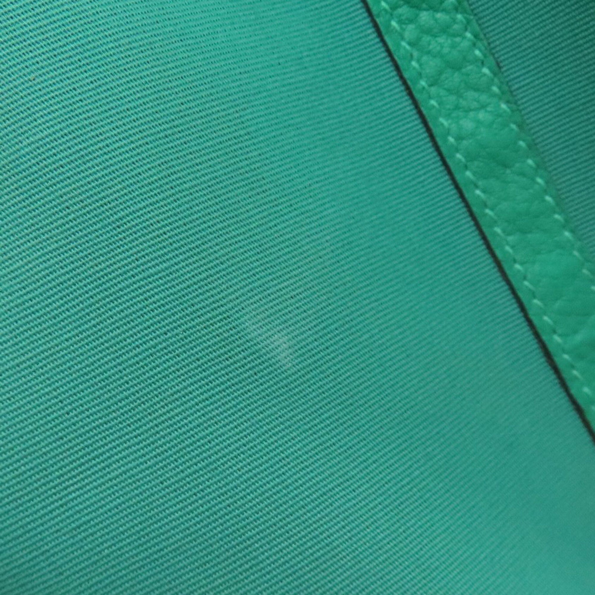 Hermes Garden Green Toile Officier Handbag (Pre-Owned)