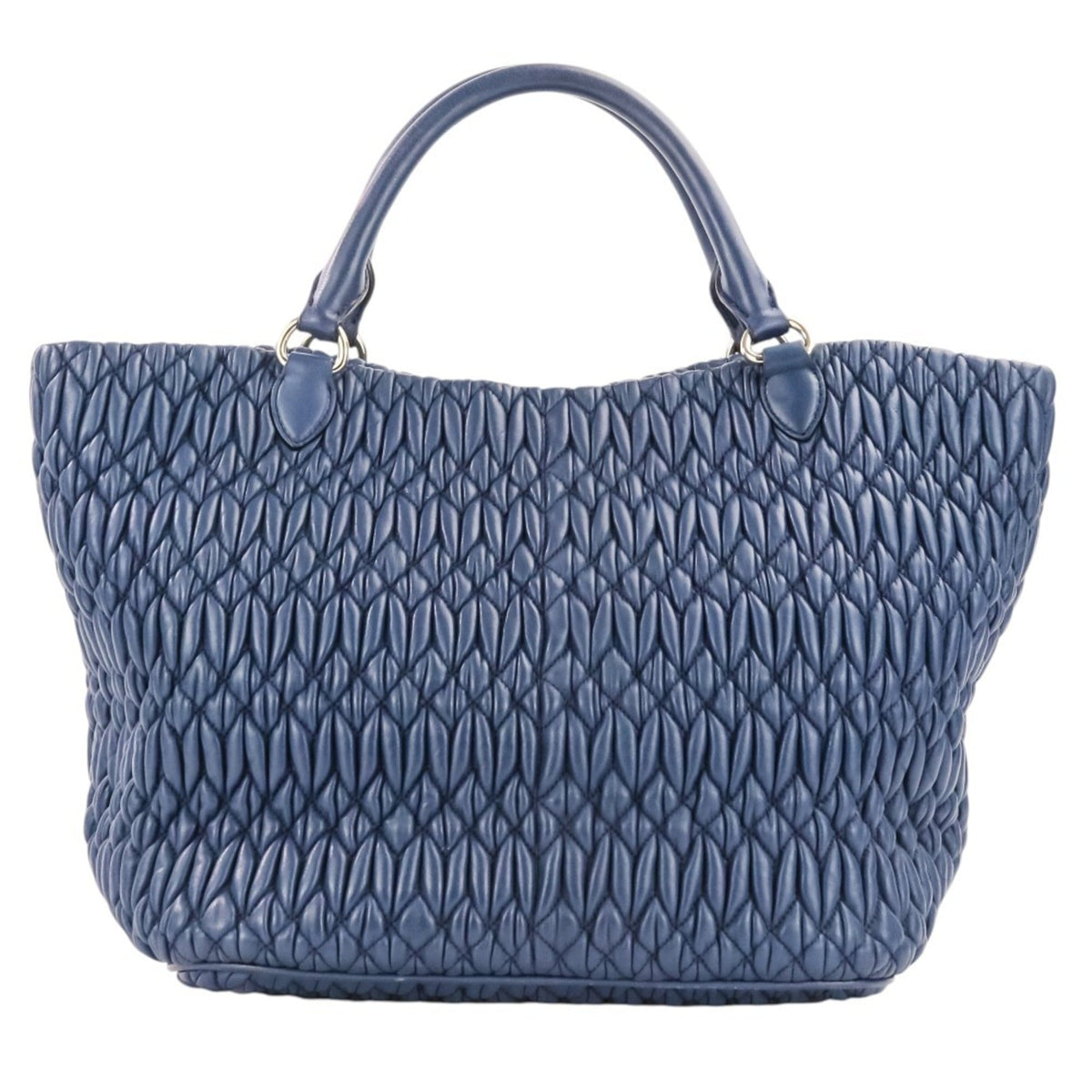 Miu Miu Blue Leather Handbag Shoulder Bag (Pre-Owned)