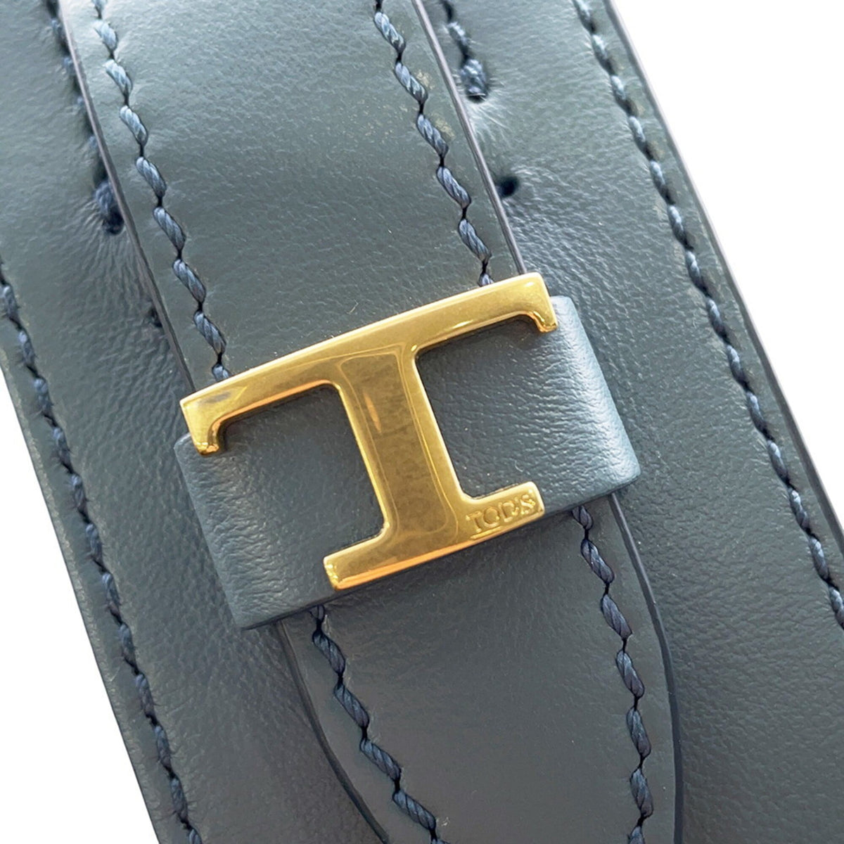 Tod's Light Blue Leather Handbag Shoulder Bag (Pre-Owned)