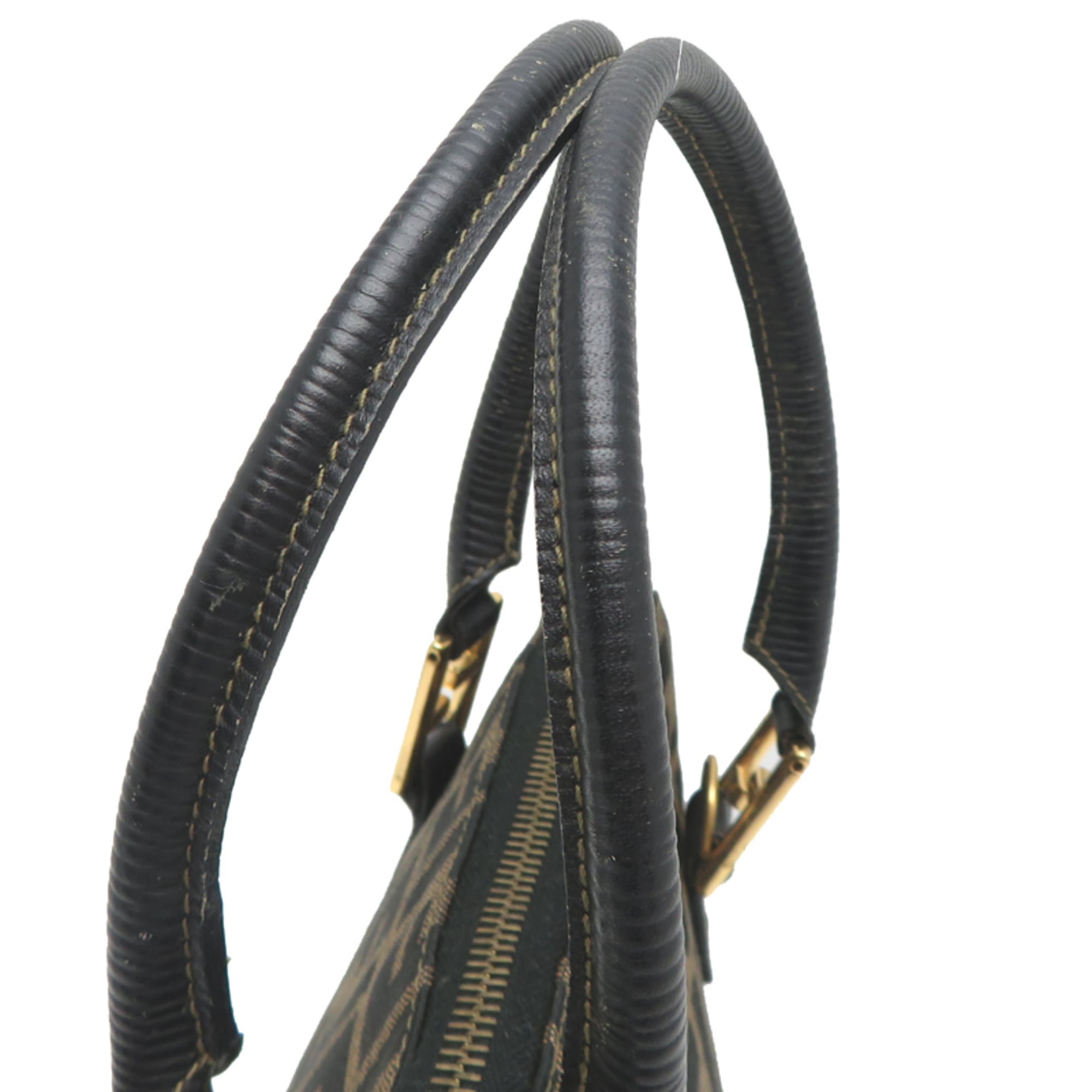 Fendi Brown Canvas Handbag Tote Bag (Pre-Owned)