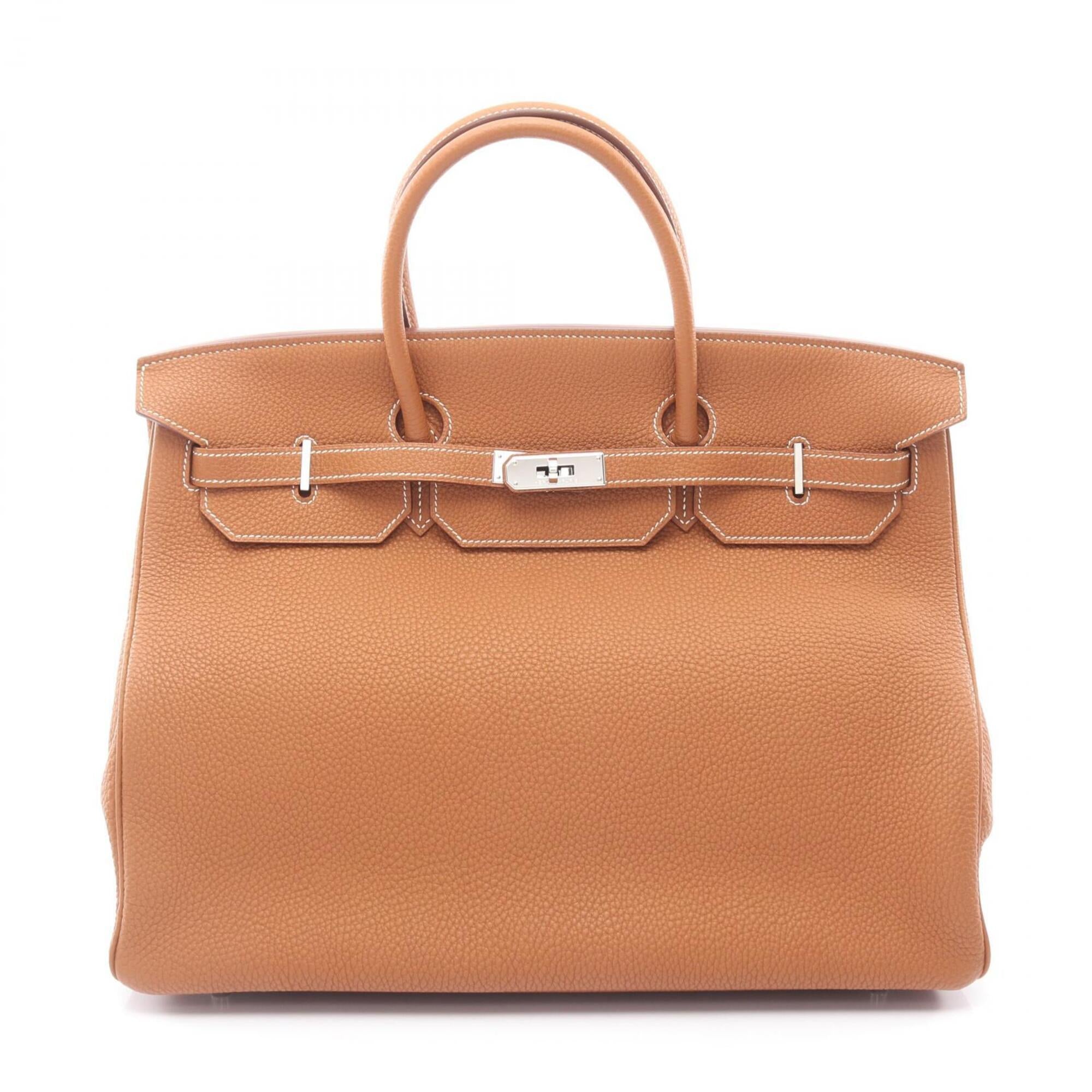 Hermes Brown Togo Leather Handbag (Pre-Owned)