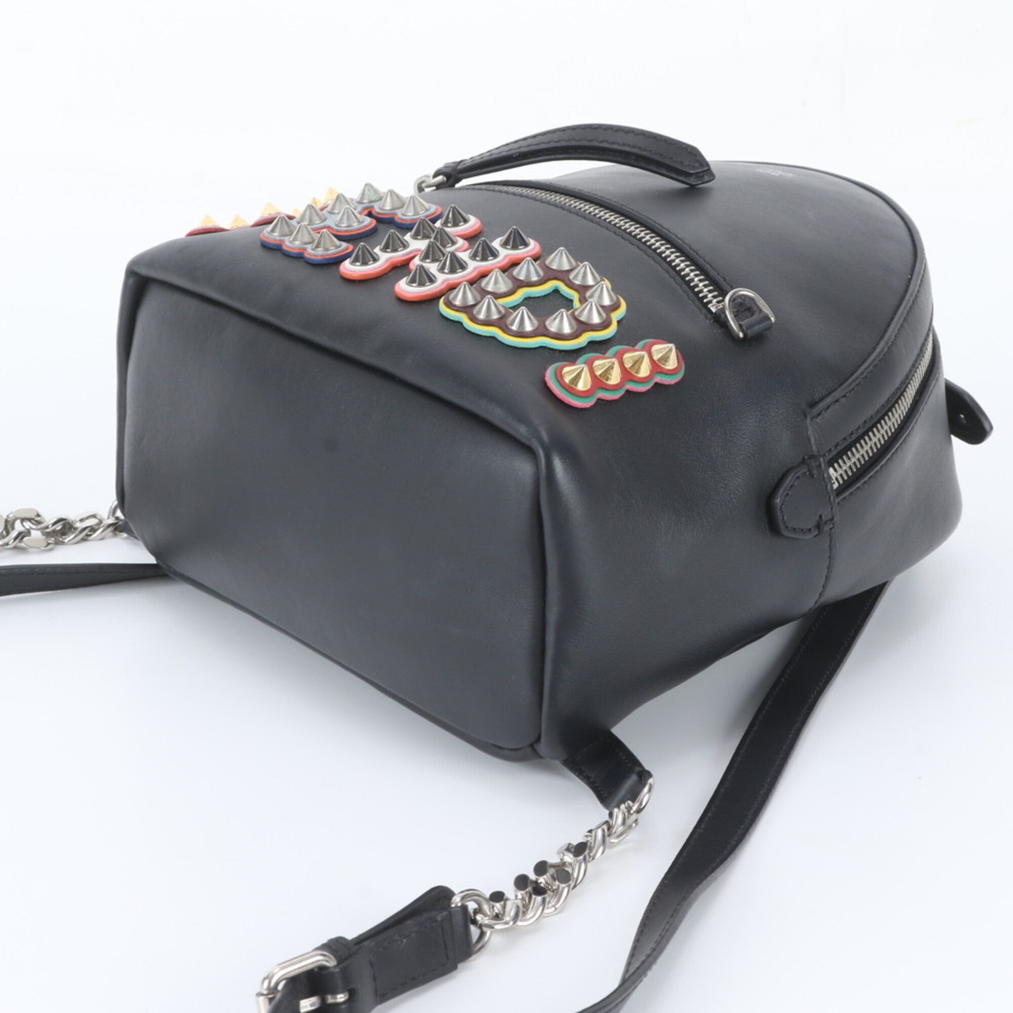 Fendi Black Leather Backpack (Pre-Owned)