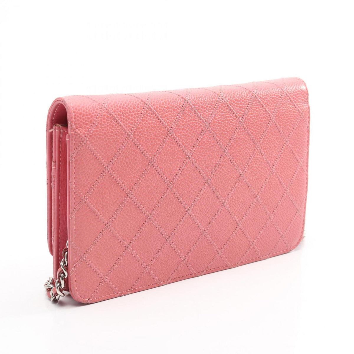 Chanel Pink Grained Calfskin Handbag Shoulder Bag (Pre-Owned)