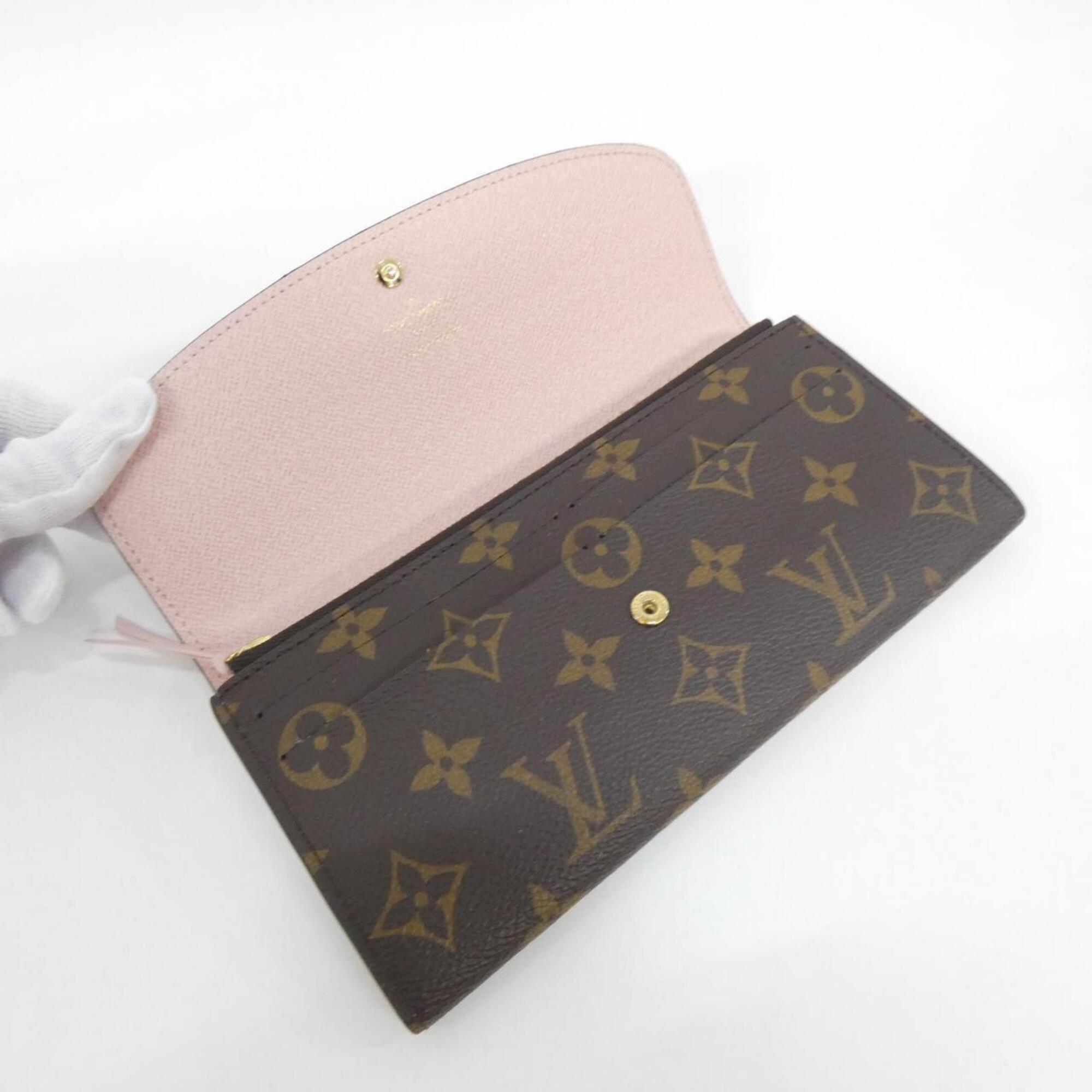 Louis Vuitton Monogram Marron Rose Ballerine Coated Canvas Long Wallet (Bi-Fold) (Pre-Owned)