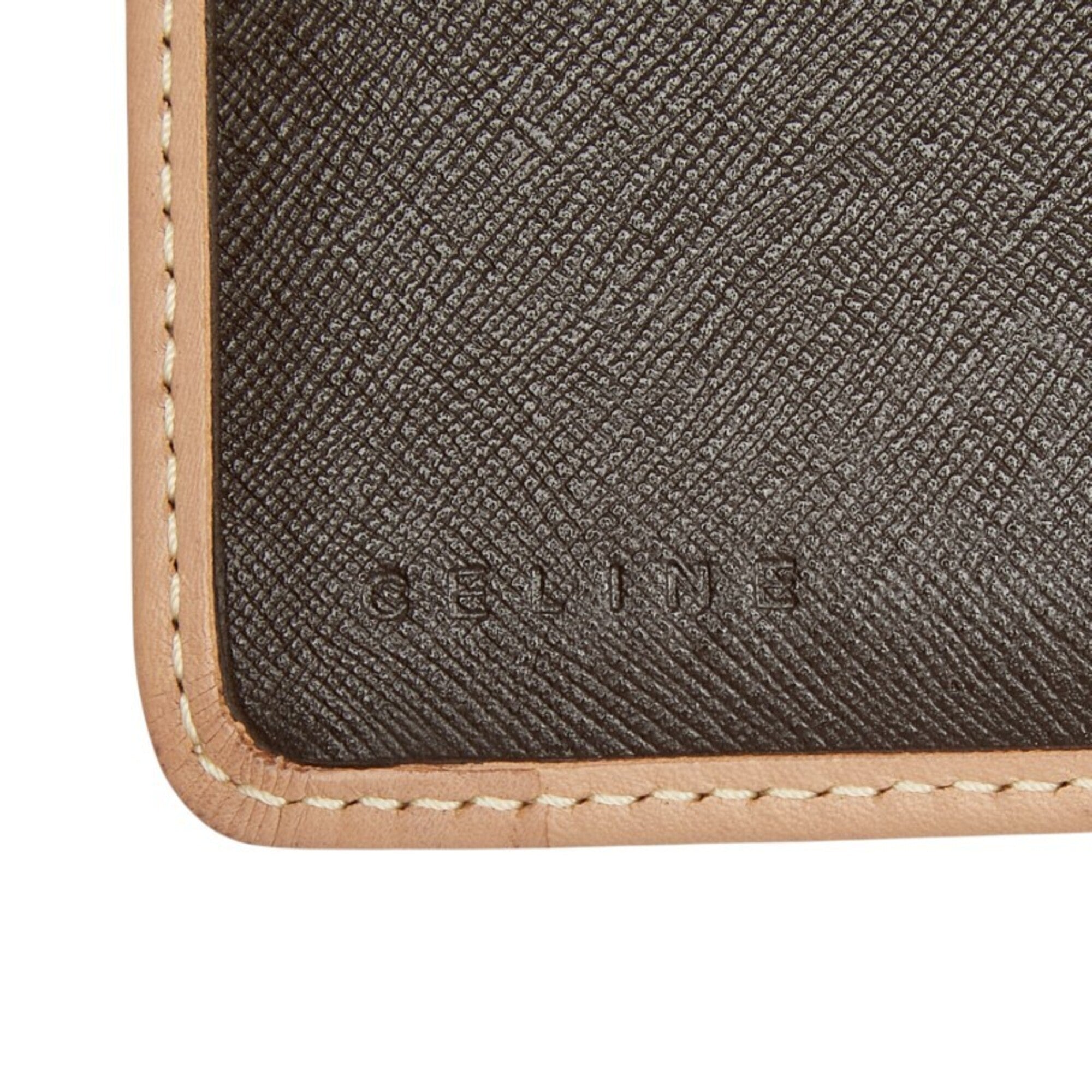 Celine Brown Pvc Leather Wallet (Bi-Fold) (Pre-Owned)