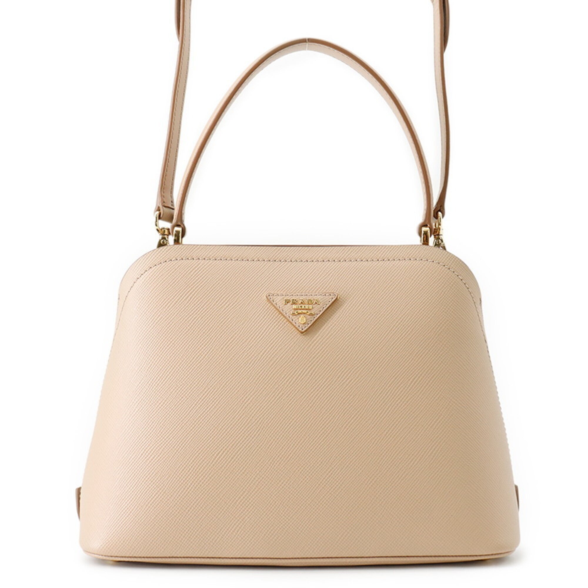 Prada Beige Leather Handbag (Pre-Owned)