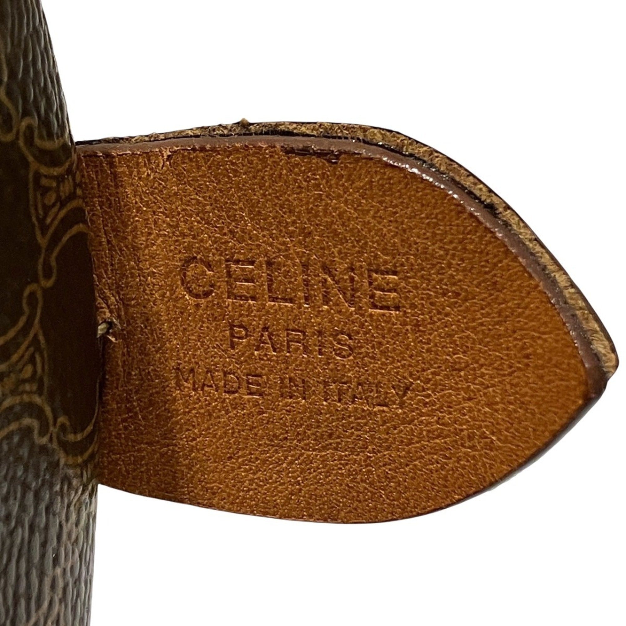 Celine Macadam Brown Leather Boston Bag (Pre-Owned)