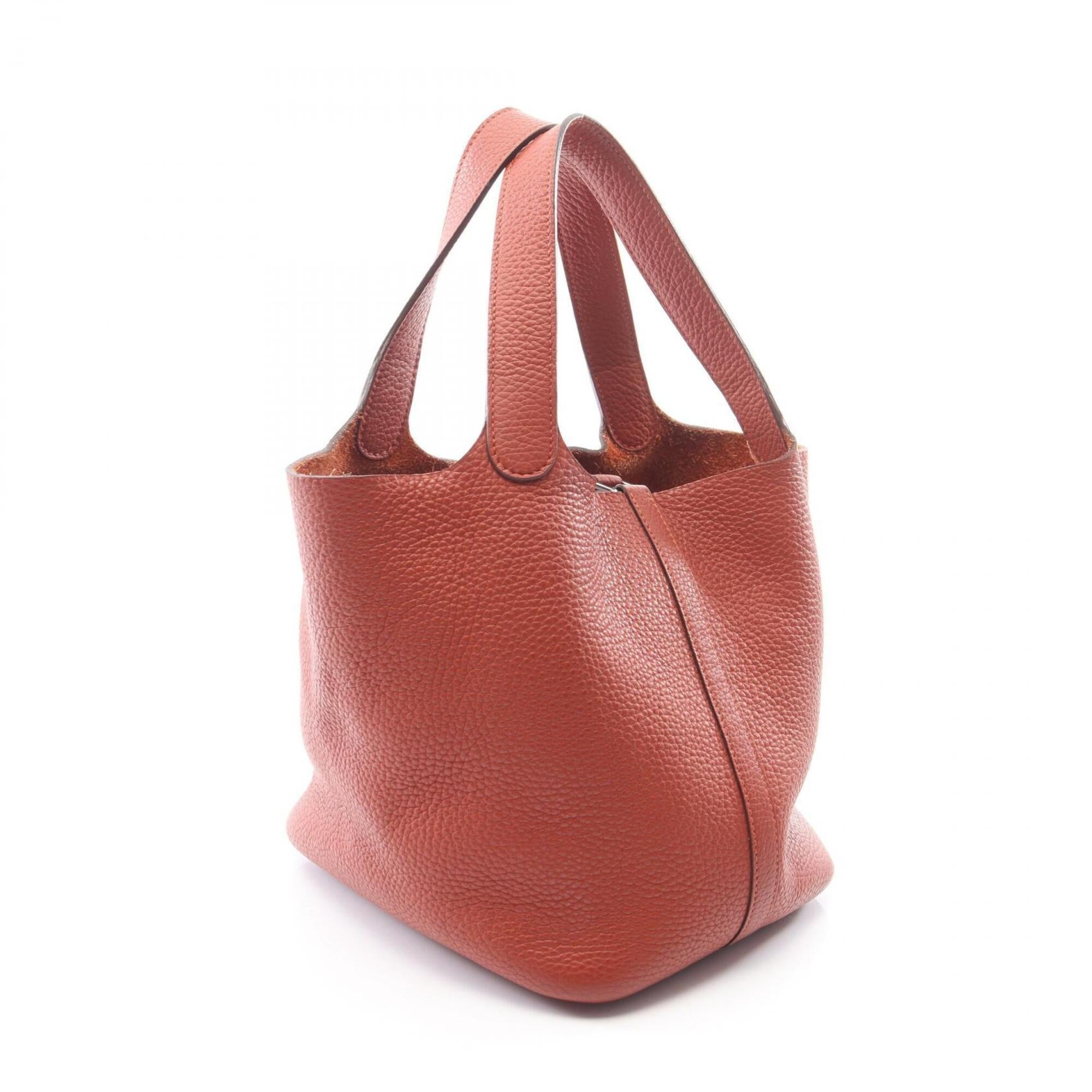 Hermes Brown Taurillon Clemence Leather Handbag (Pre-Owned)