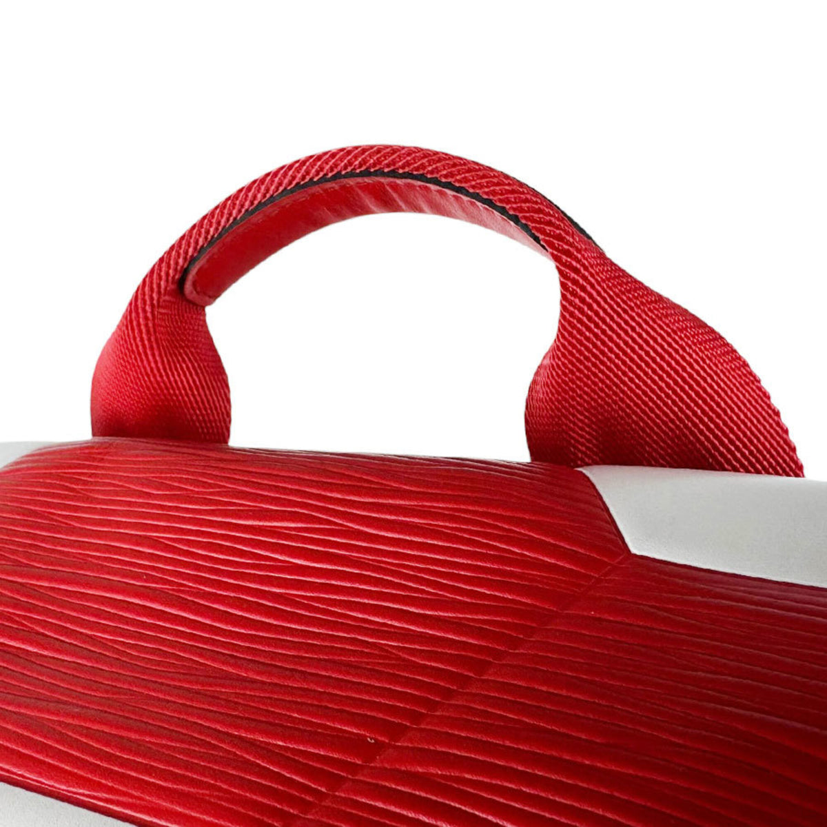Louis Vuitton Red Color White Epi Leather Backpack (Pre-Owned)