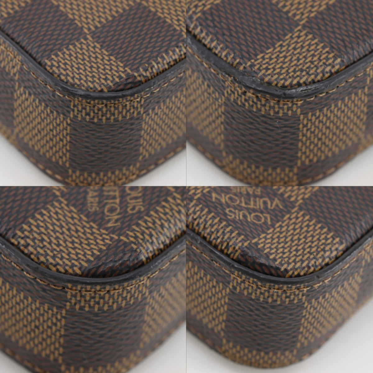 Louis Vuitton Brown Damier Canvas Pochette Pouch Shoulder Bag (Pre-Owned)