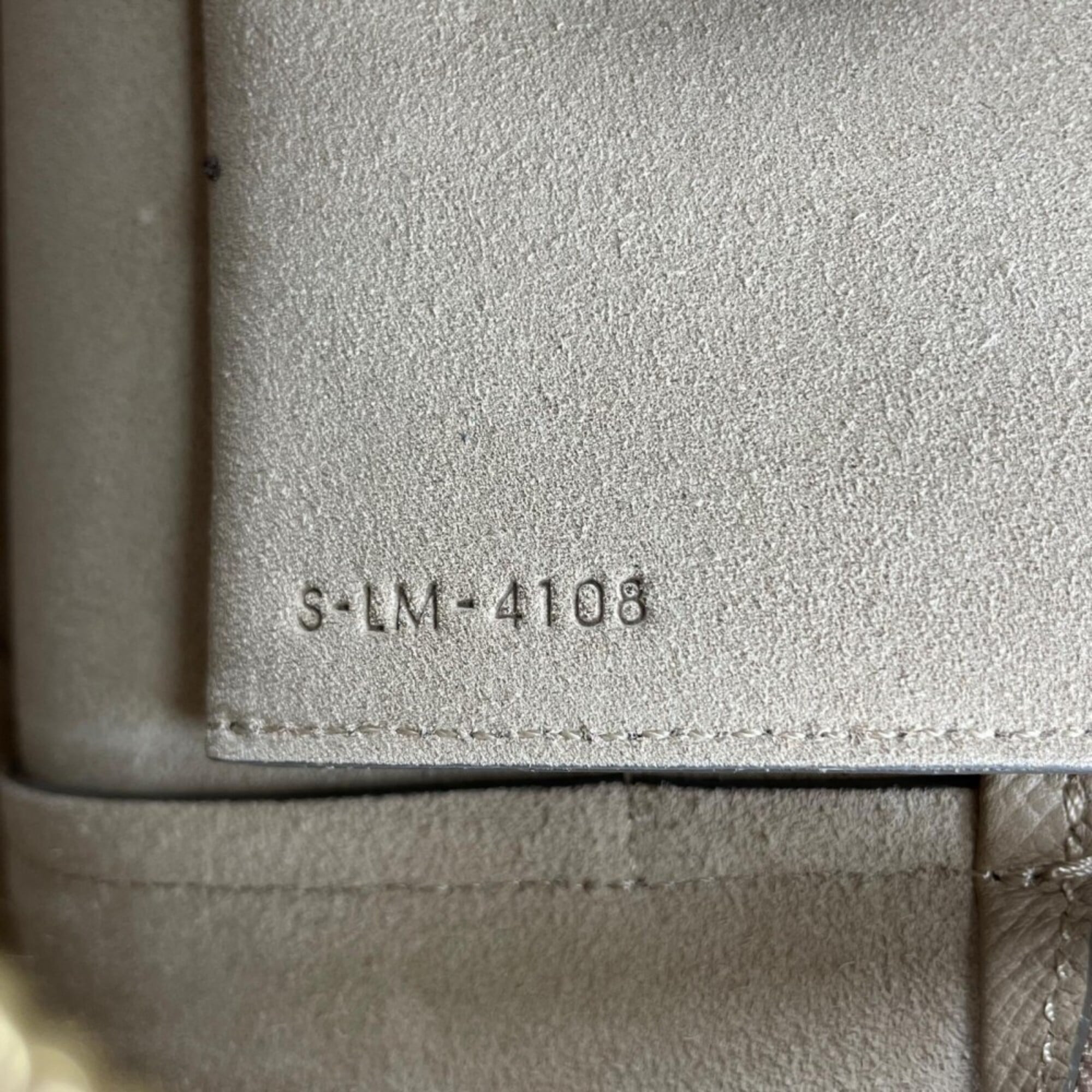 Celine Beige Beige Gold White Leather Handbag (Pre-Owned)
