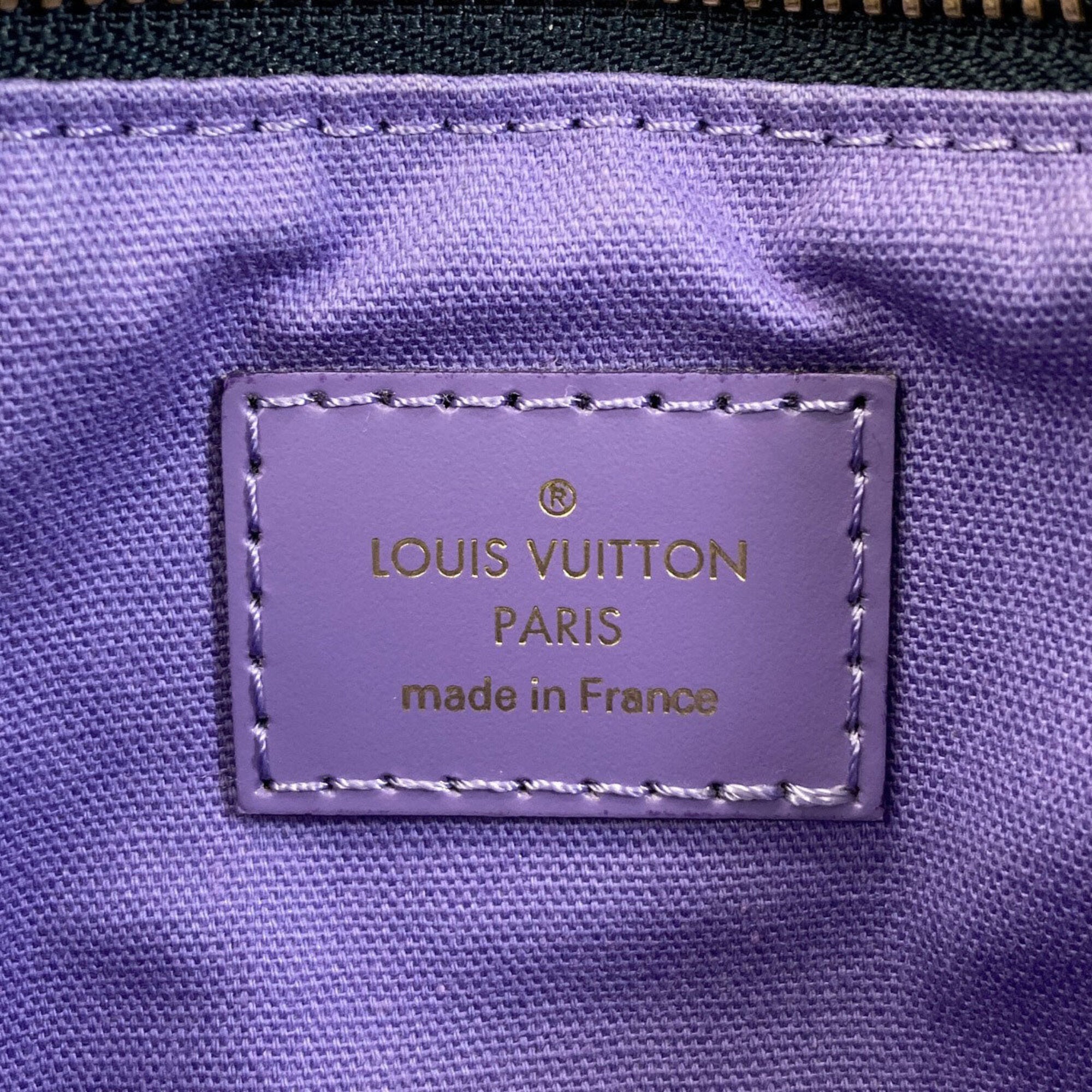 Louis Vuitton Black Purple Canvas Tote Bag (Pre-Owned)