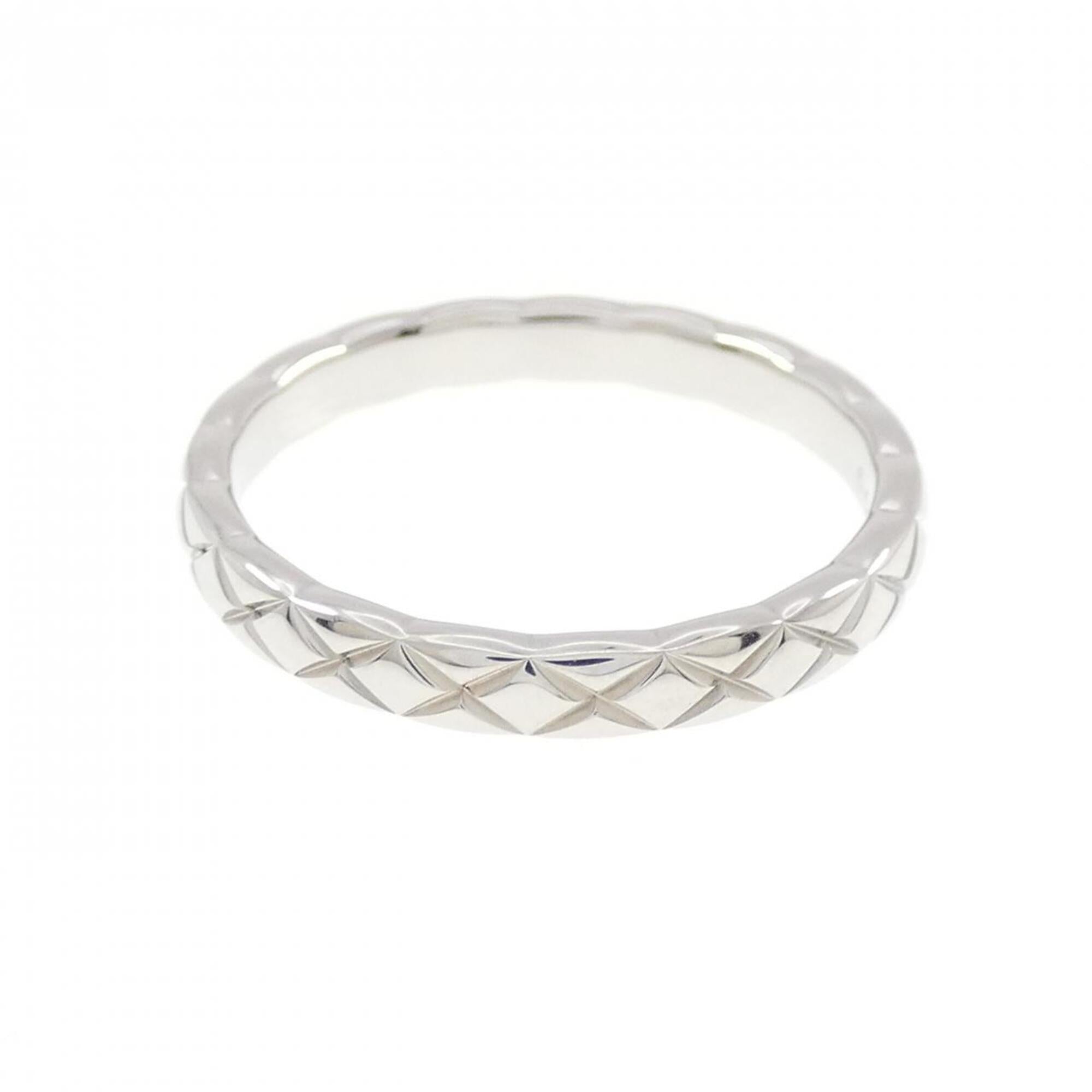 Chanel Platinum Platinum 950 Band Ring (Pre-Owned)