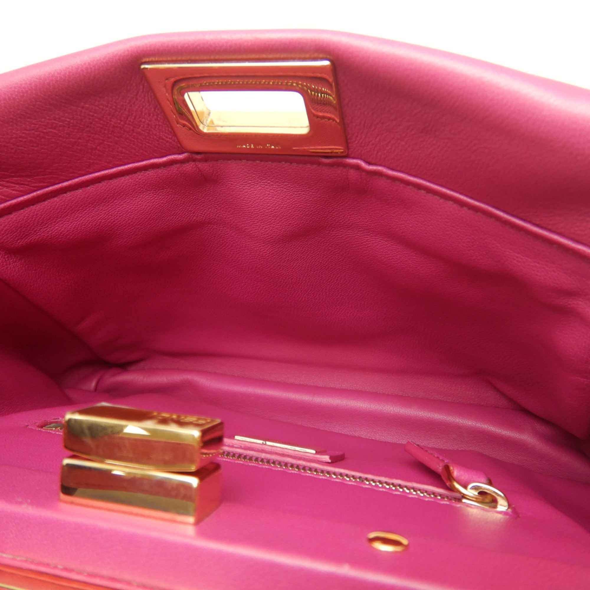 Fendi Pink Leather Handbag (Pre-Owned)