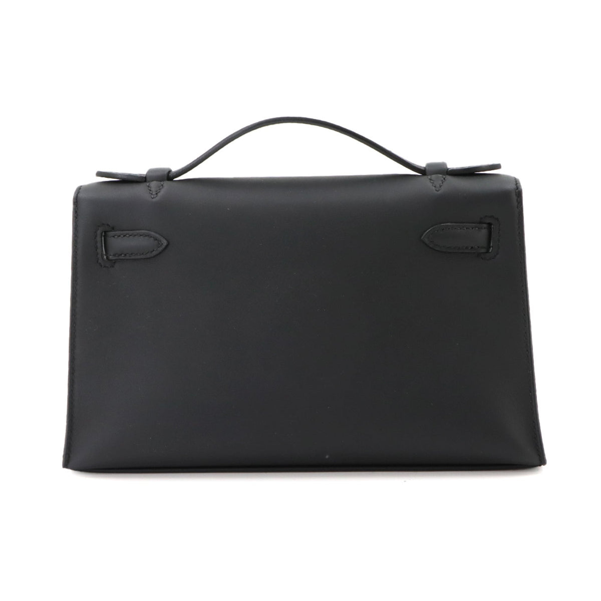 Hermes Kelly Black Swift Leather Handbag (Pre-Owned)