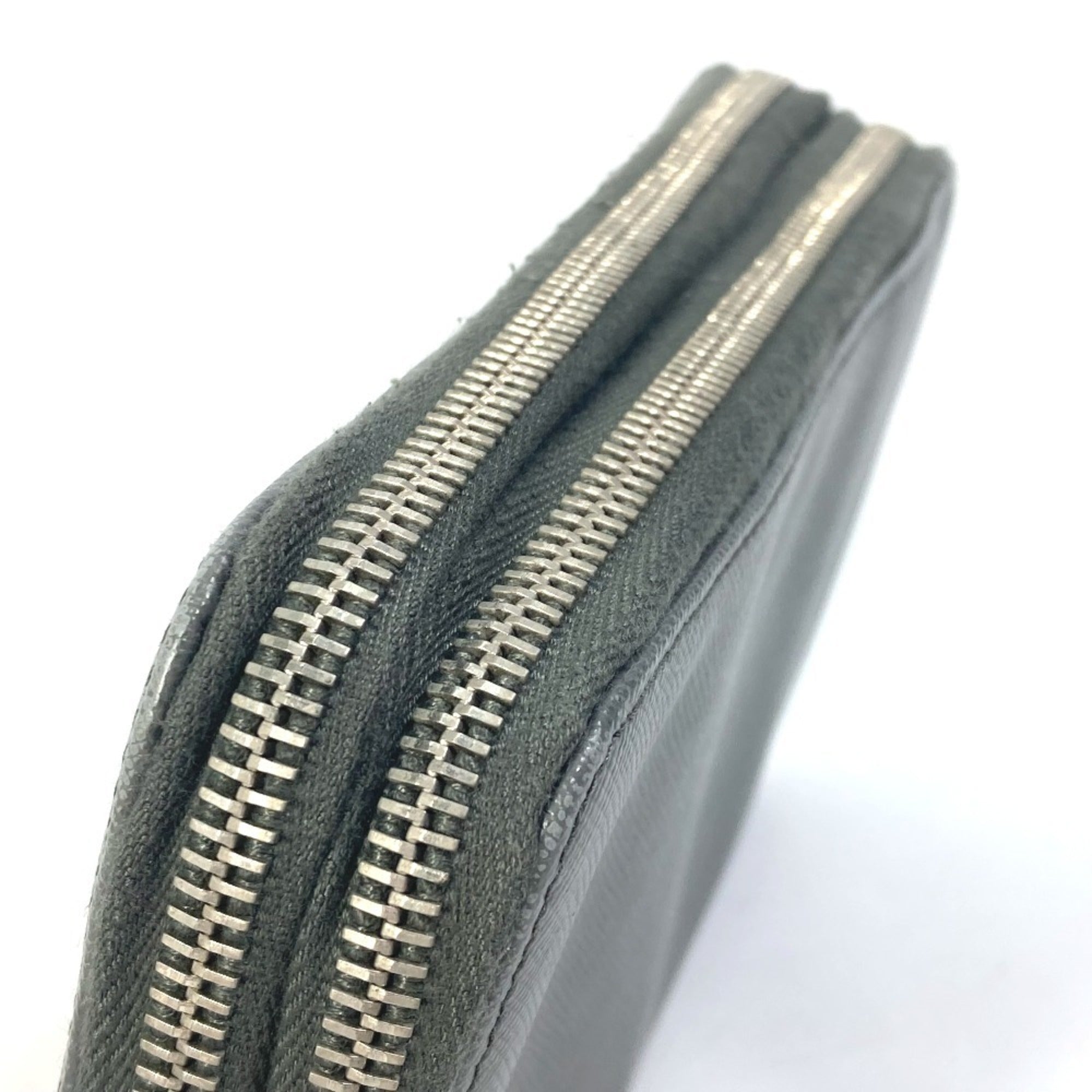Prada Gray Saffiano Long Wallet (Bi-Fold) (Pre-Owned)