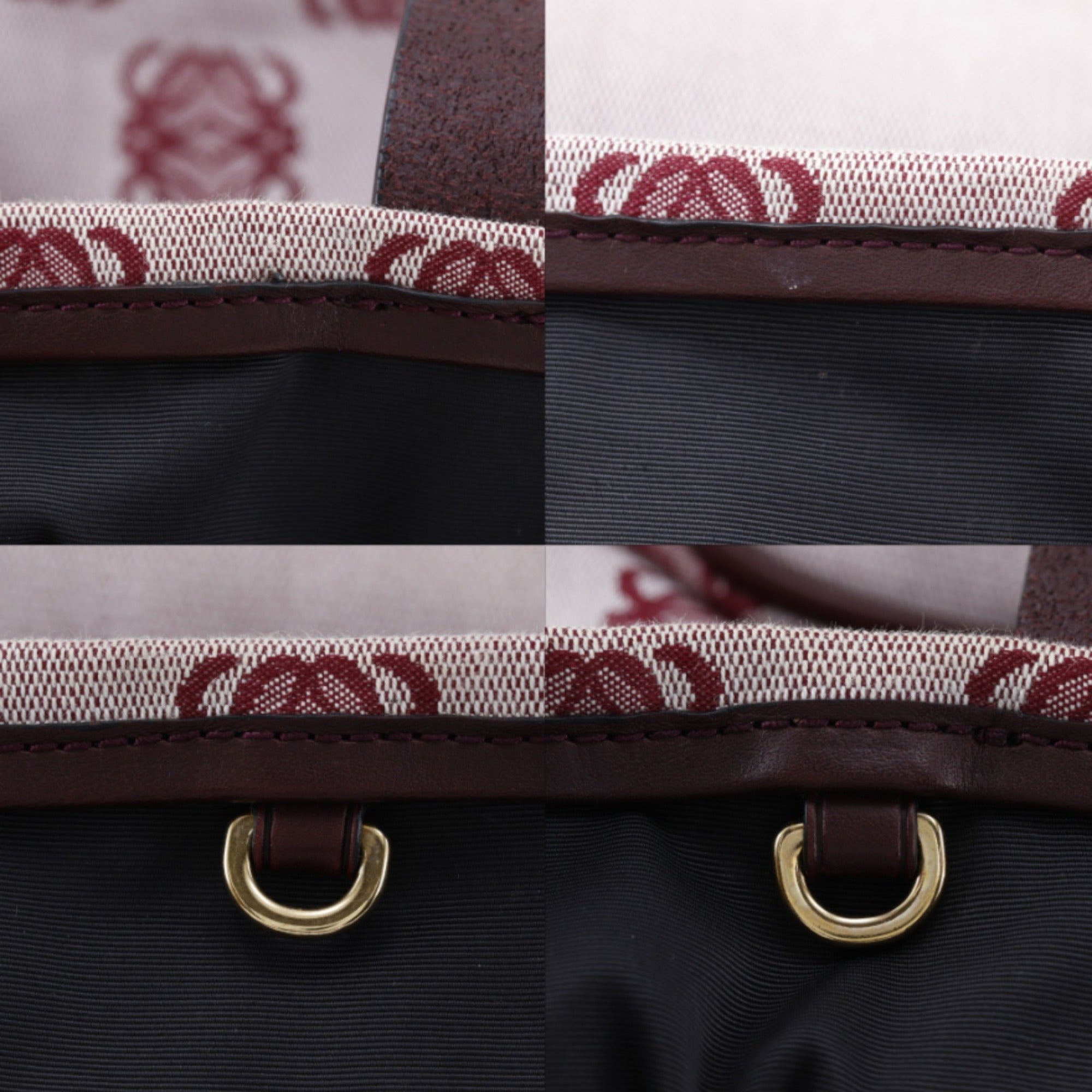 Loewe Red Color Canvas Tote Bag (Pre-Owned)