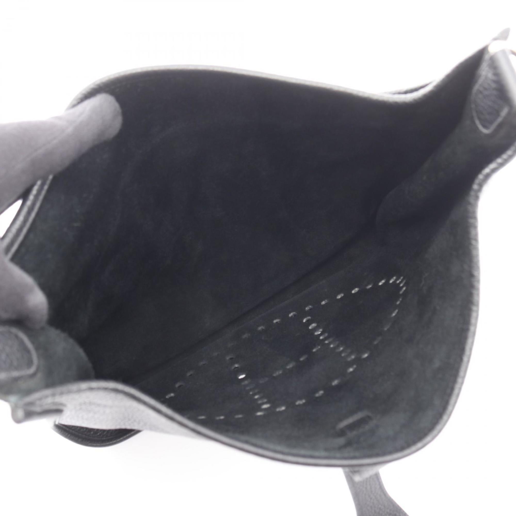 Hermes Black Taurillon Clemence Leather Leather Handbag Shoulder Bag (Pre-Owned)