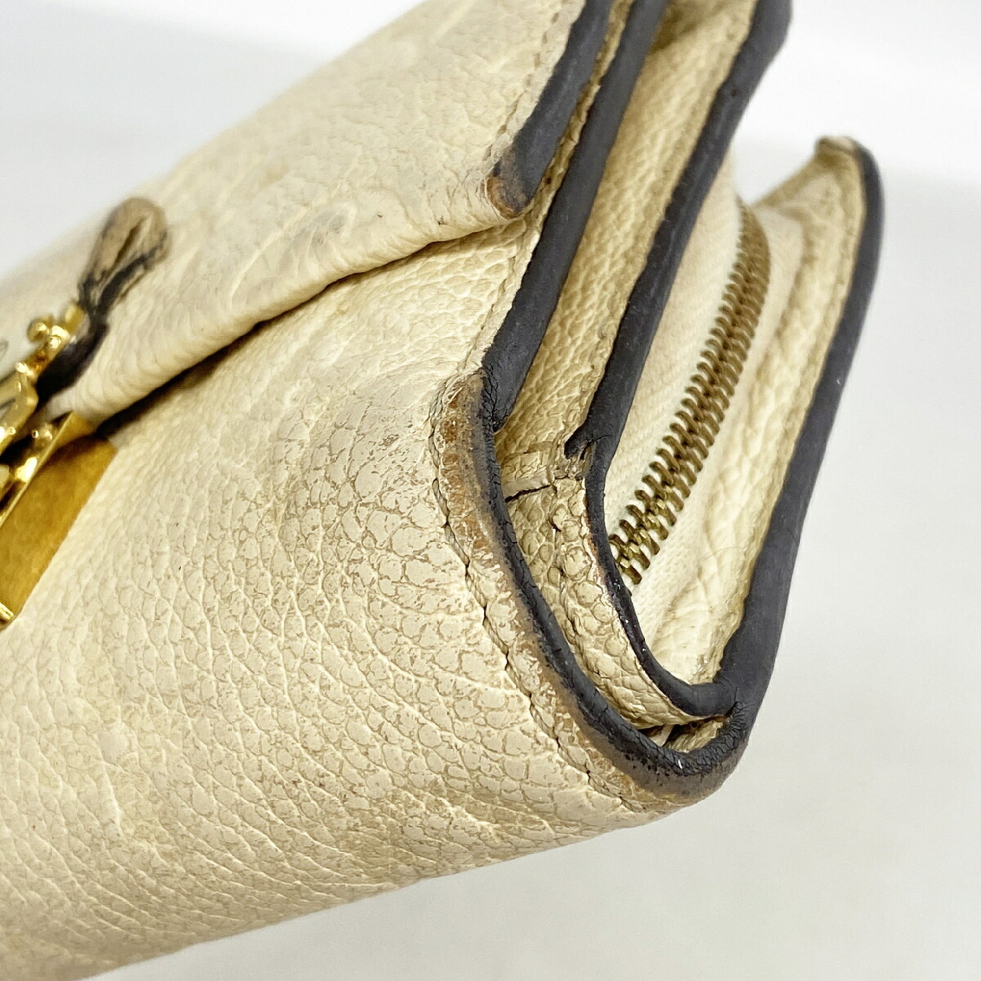 Louis Vuitton Cream Wallet (Tri-Fold) (Pre-Owned)
