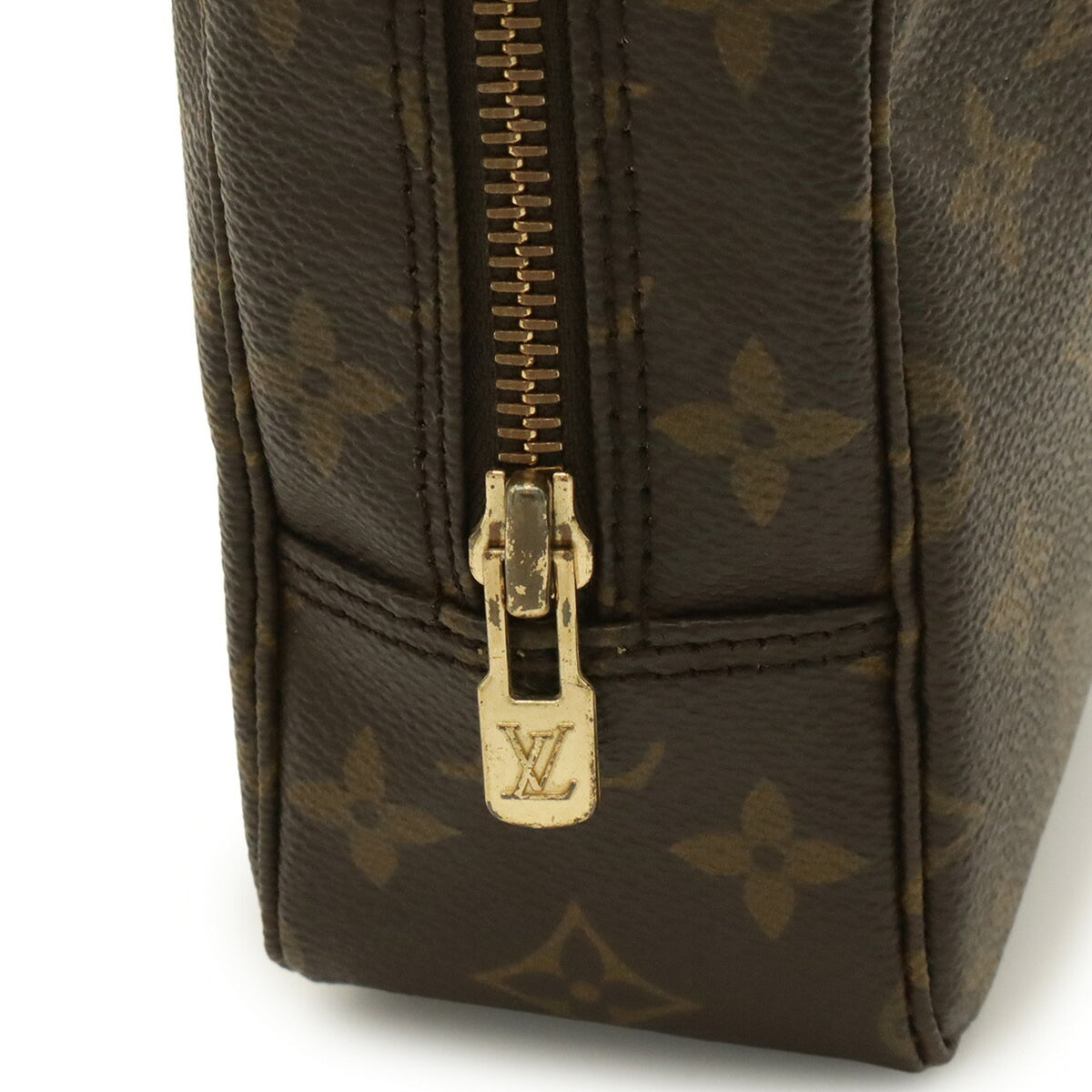 Louis Vuitton Brown Monogram Clutch Bag Handbag (Pre-Owned)
