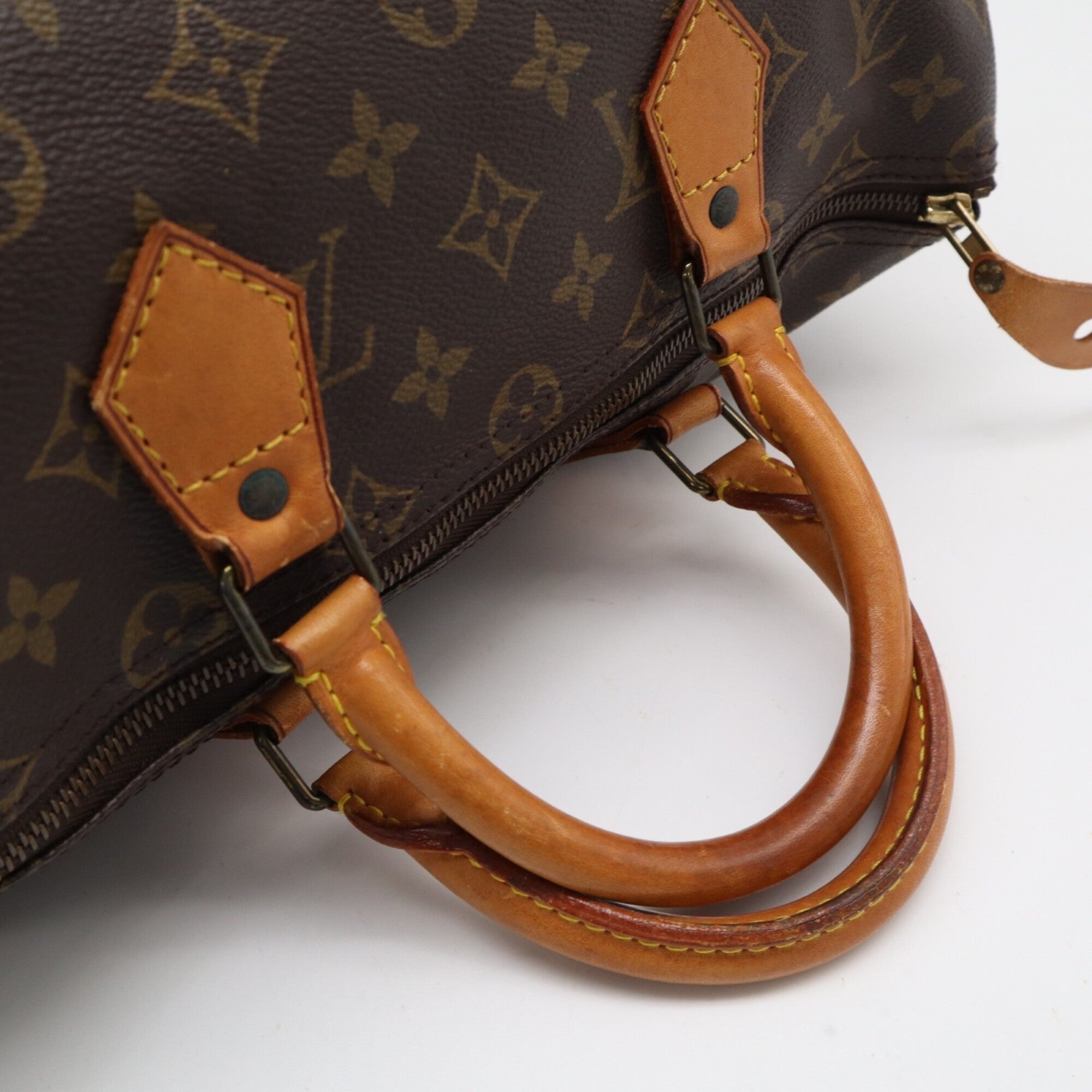 Louis Vuitton Monogram Brown Coated Canvas Leather Handbag (Pre-Owned)