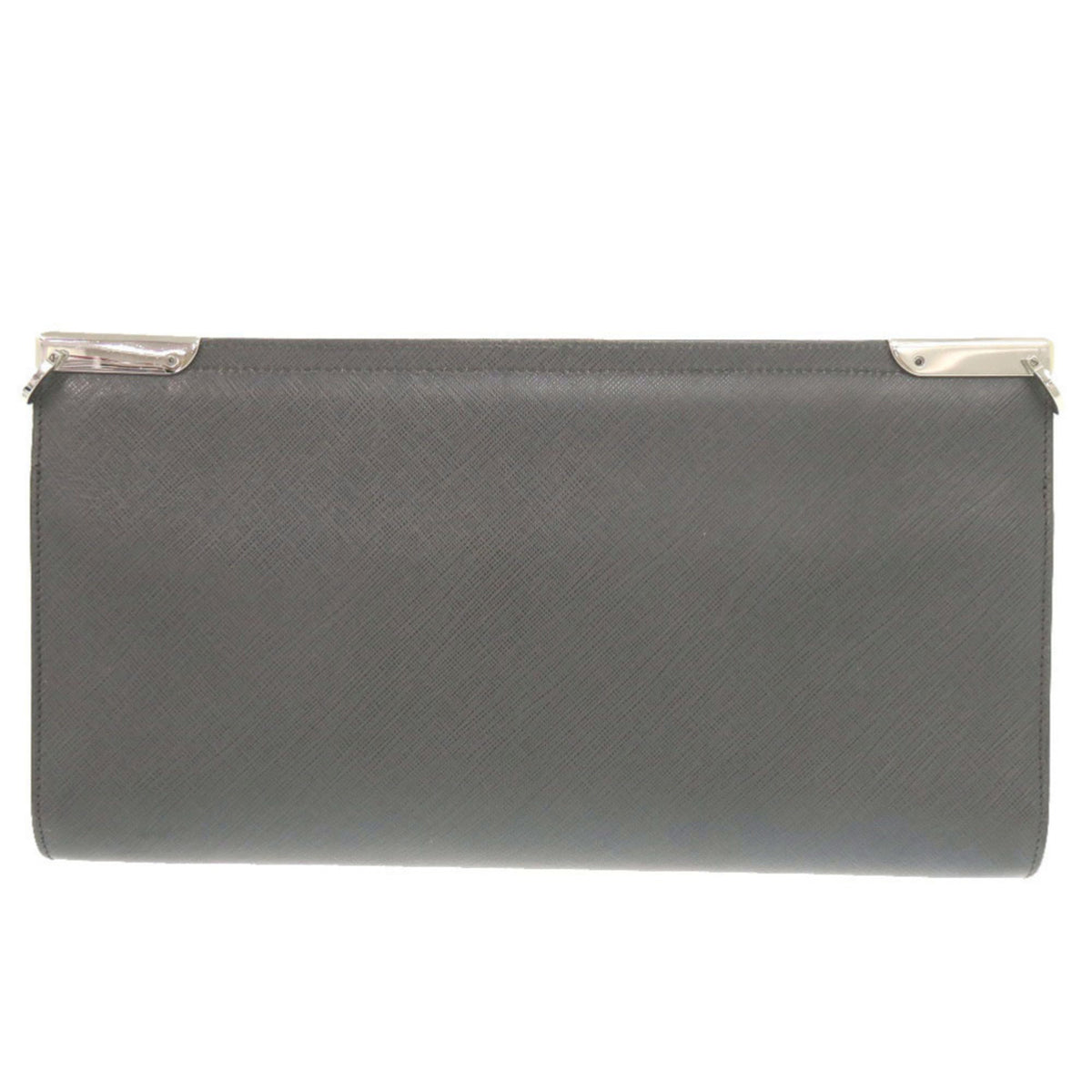 Salvatore Ferragamo Dark Gray Leather Shoulder Bag (Pre-Owned)