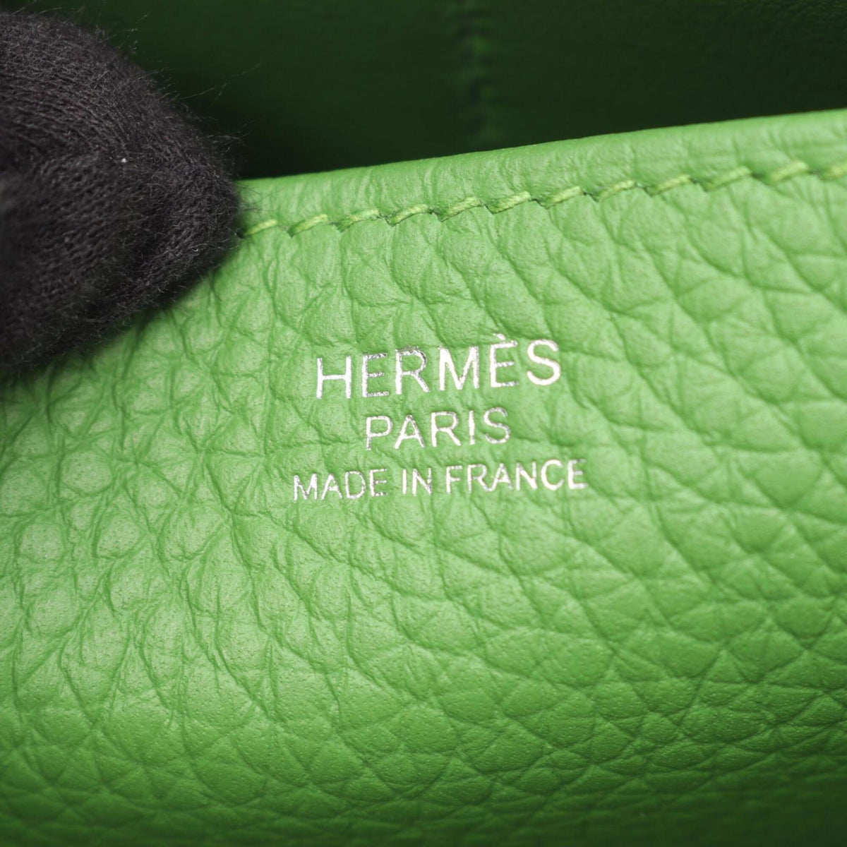 Hermes Green Taurillon Clemence Leather Handbag (Pre-Owned)