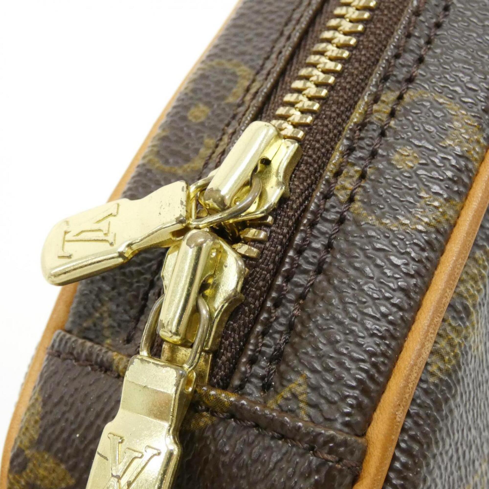 Louis Vuitton Monogram Marron Coated Canvas Pochette Shoulder Bag Sling Bag (Pre-Owned)