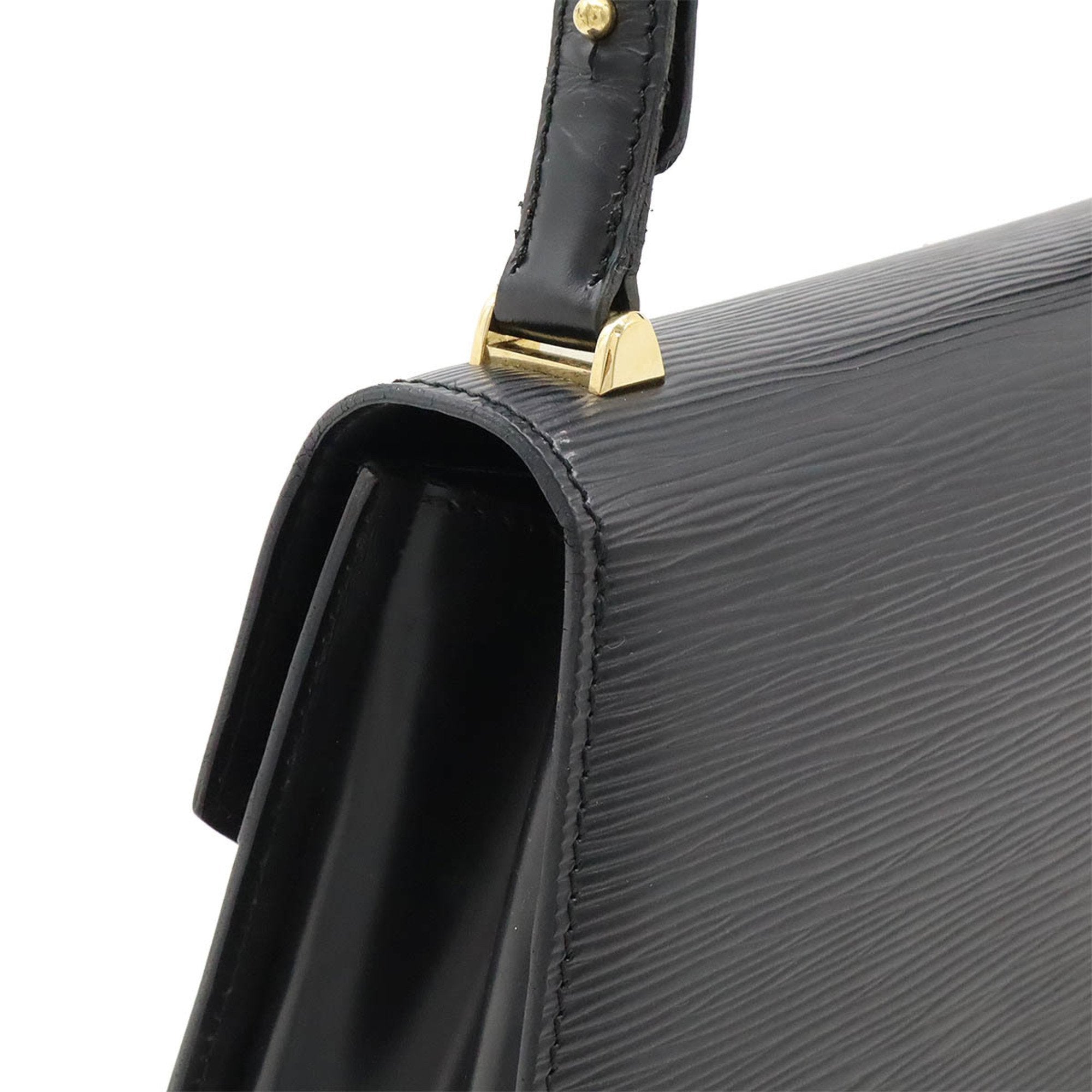 Louis Vuitton Noir Epi Leather Handbag Shoulder Bag (Pre-Owned)