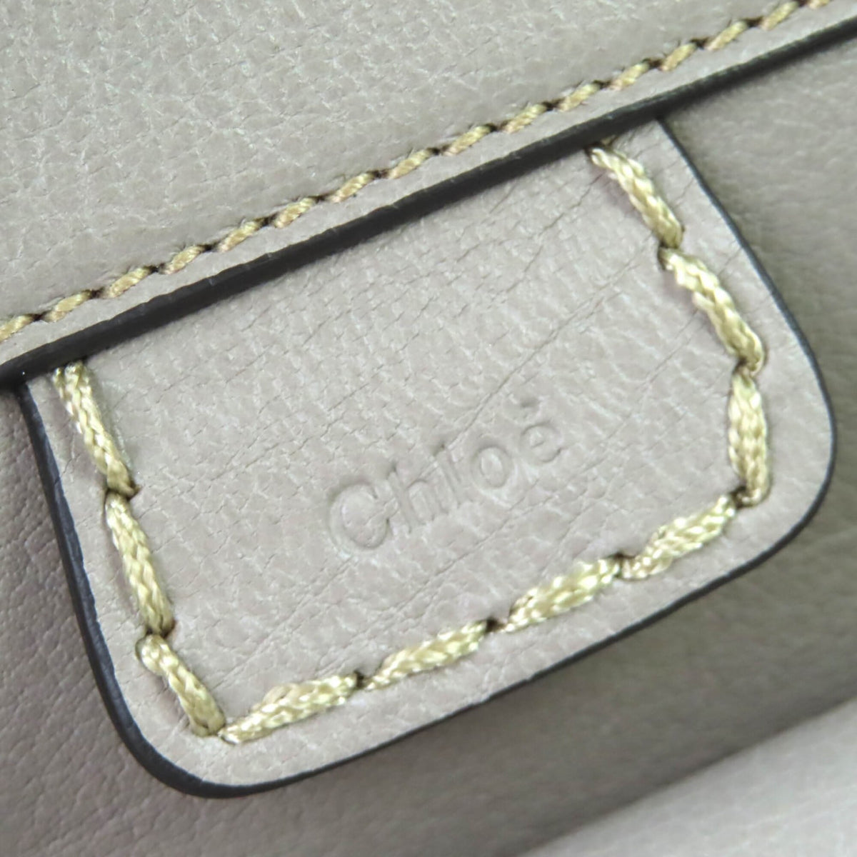 Chloé Gray Leather Handbag Shoulder Bag (Pre-Owned)