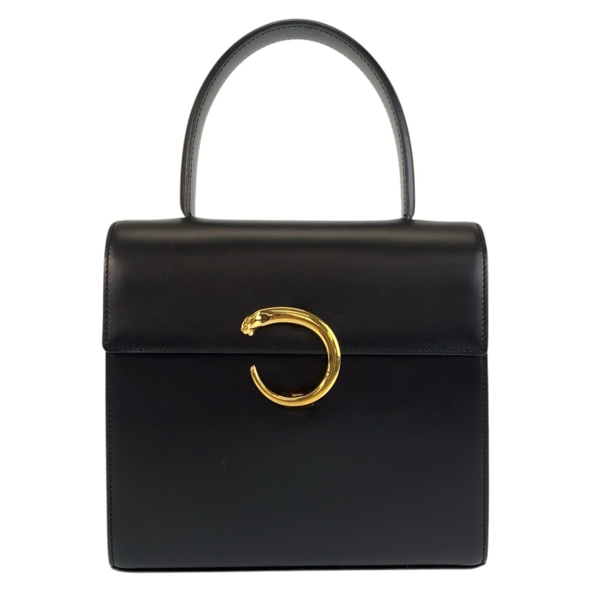 Cartier Black Leather Handbag (Pre-Owned)