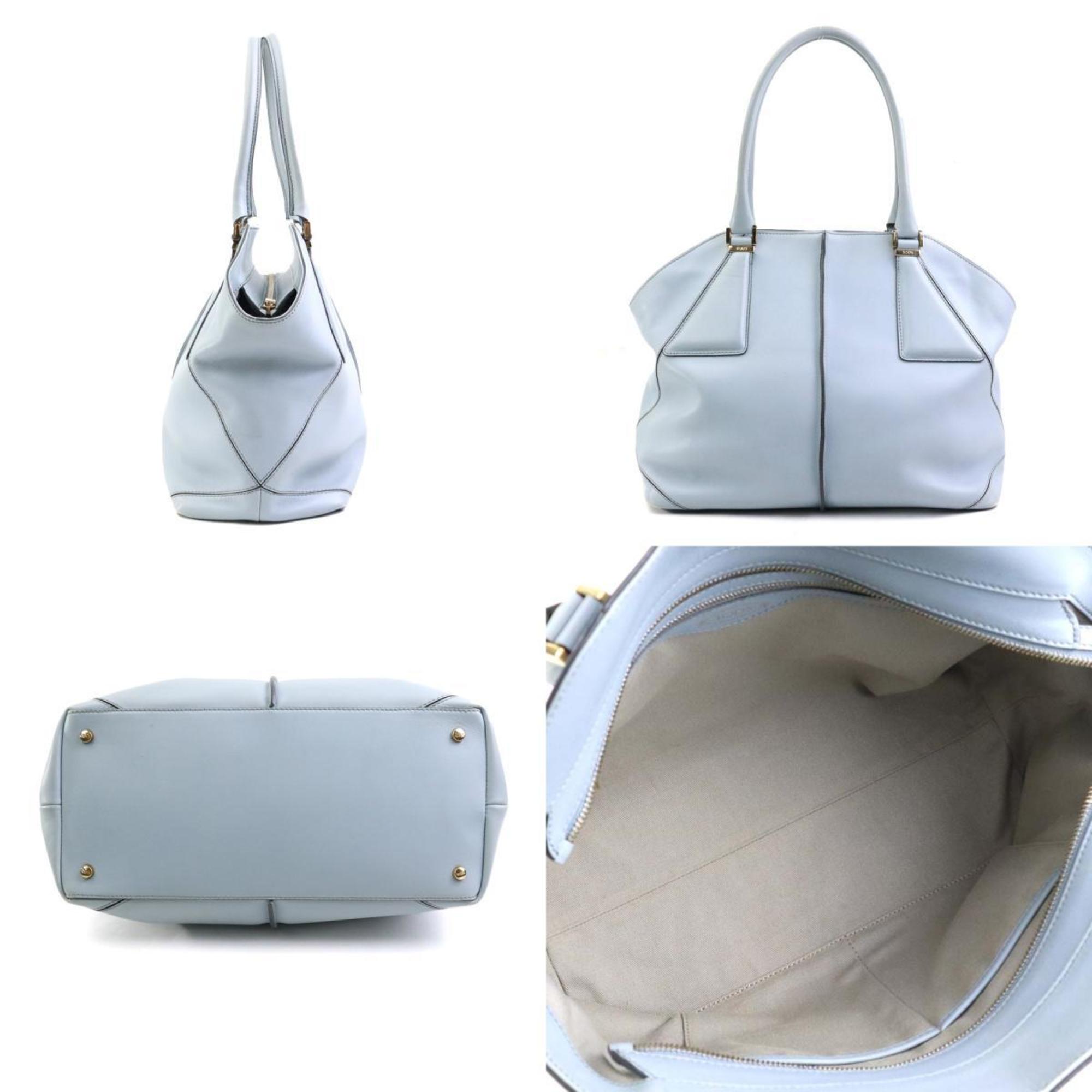 Tod's Light Blue Leather Handbag (Pre-Owned)