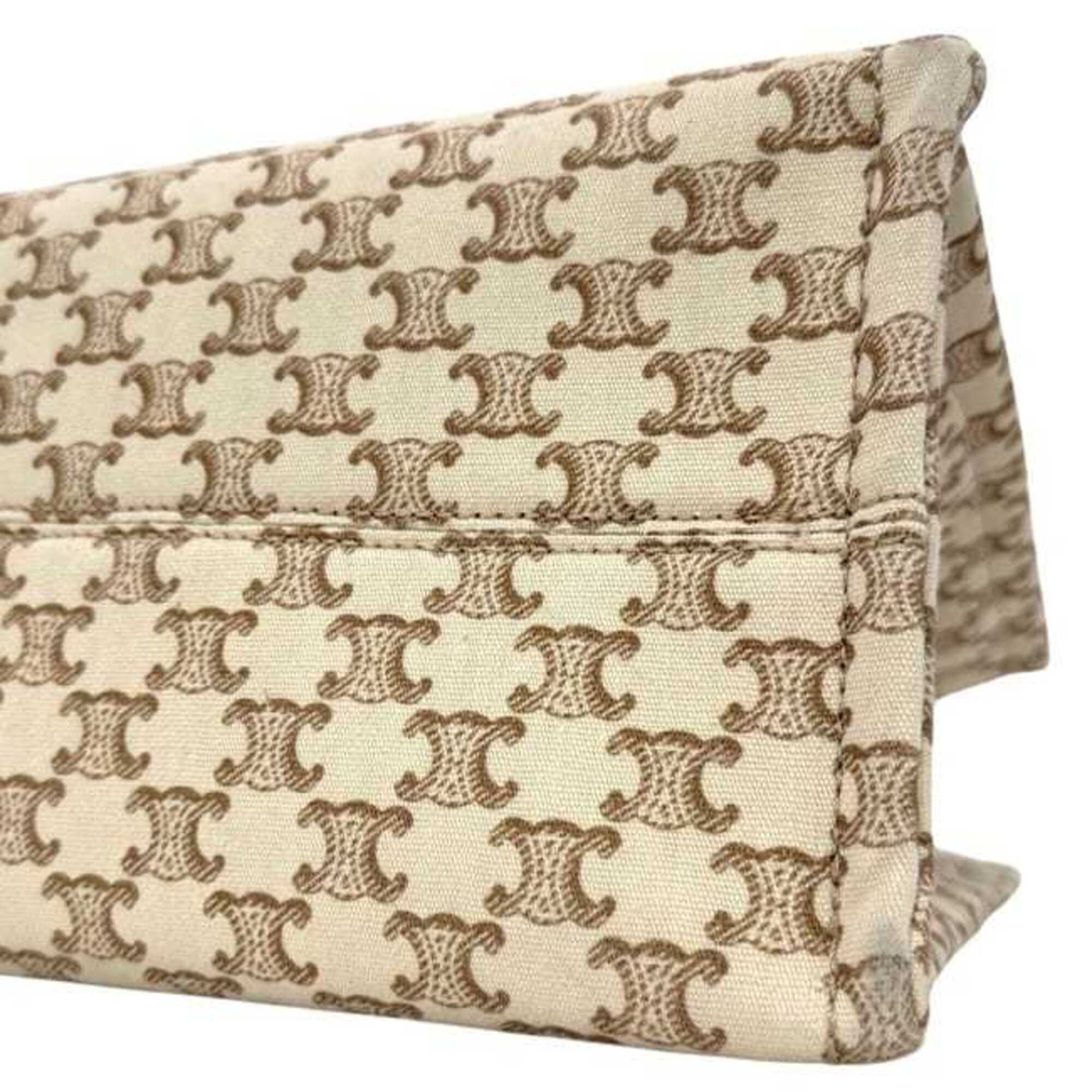 Celine Beige Brown Canvas Tote Bag (Pre-Owned)