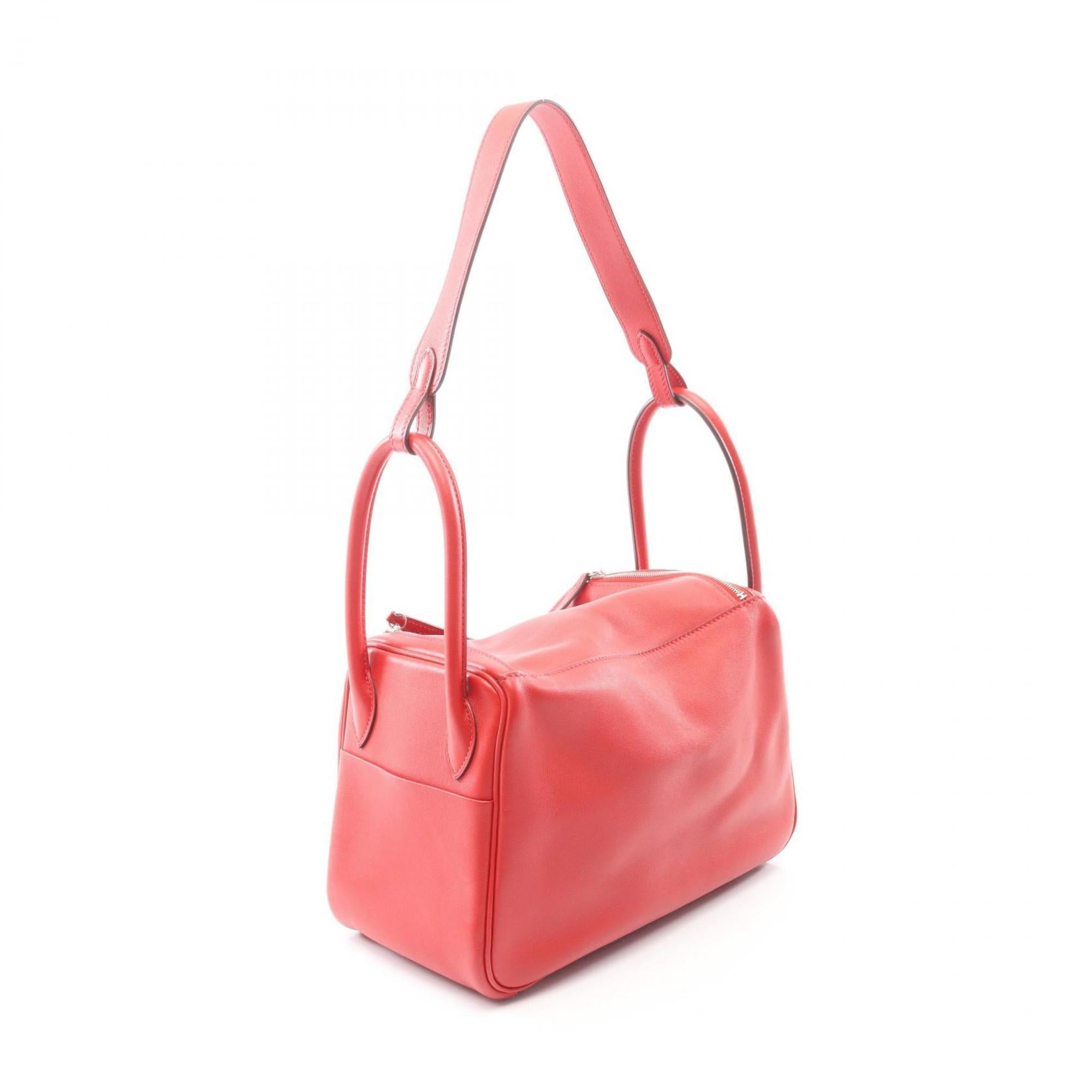 Hermes Red Color Swift Leather Handbag Shoulder Bag (Pre-Owned)