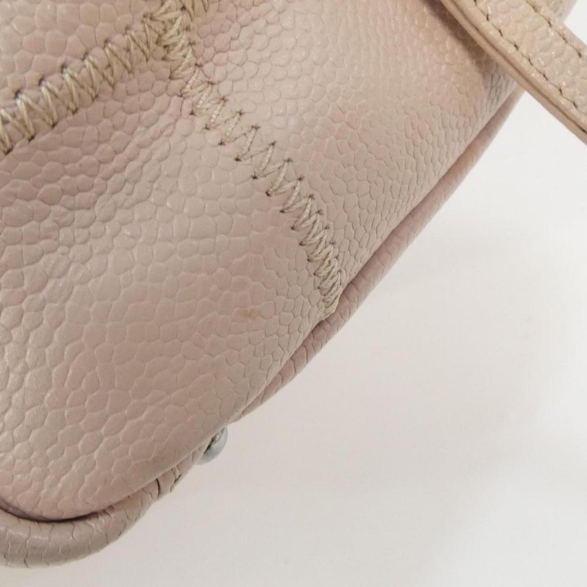 Chanel Light Pink Grained Calfskin Shoulder Bag (Pre-Owned)