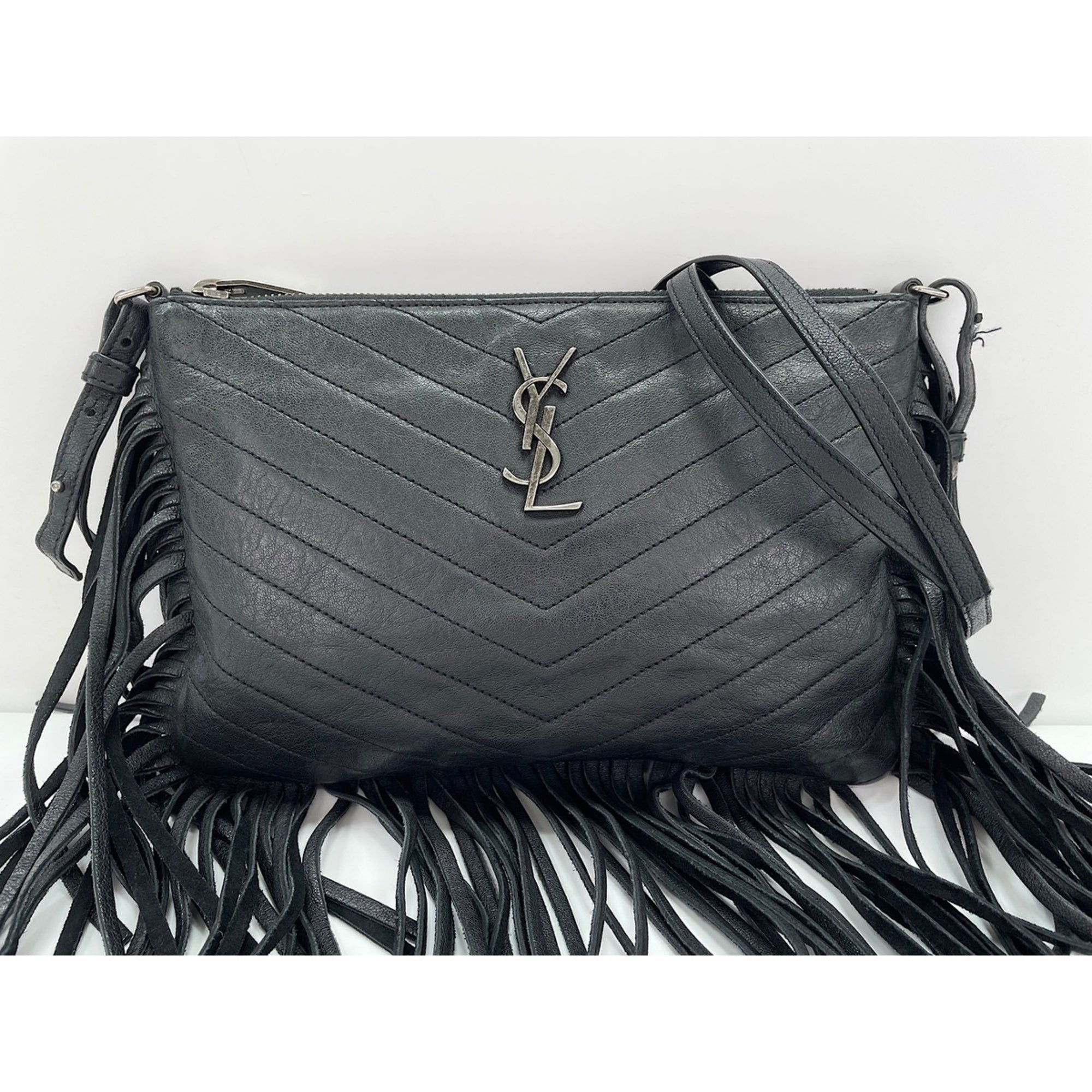 Yves Saint Laurent Black Clear Shoulder Bag (Pre-Owned)