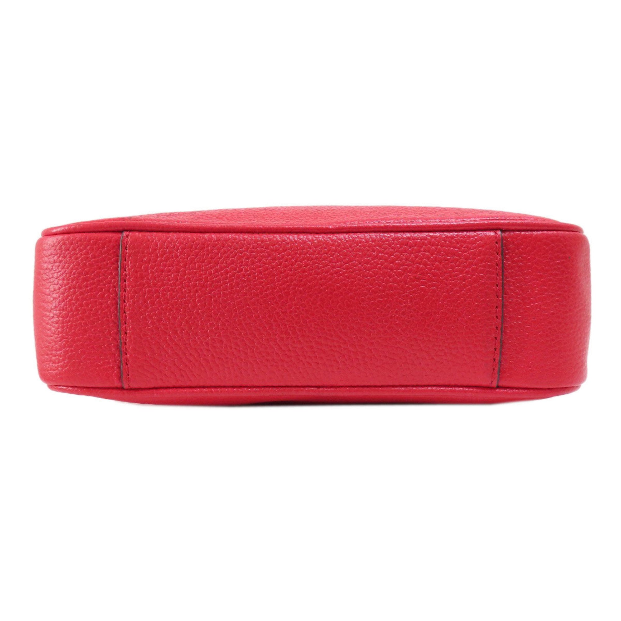 Michael Kors Red Color Leather Shoulder Bag (Pre-Owned)