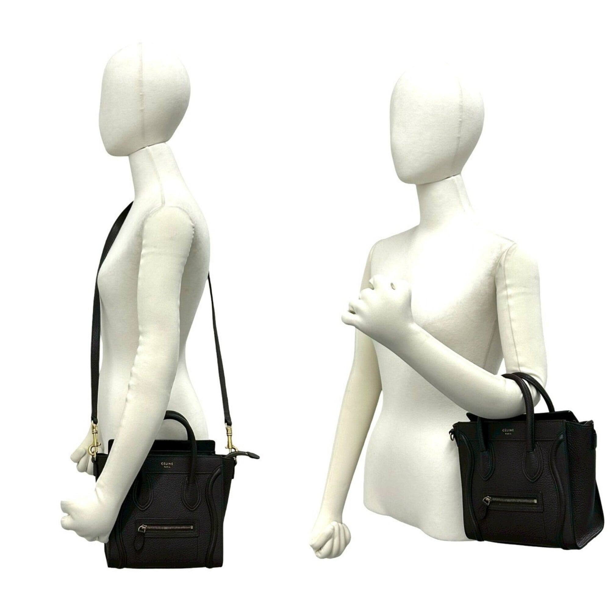 Celine Brown Leather Handbag Shoulder Bag Tote Bag (Pre-Owned)
