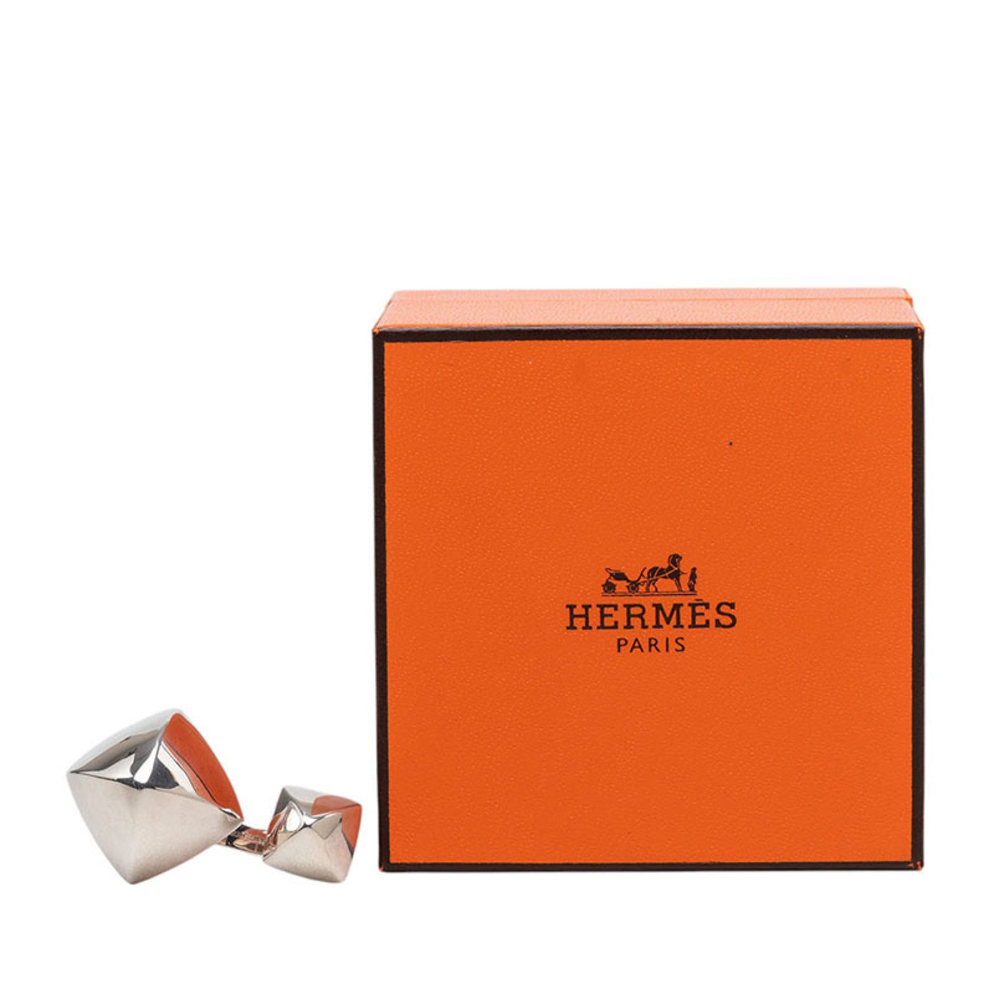 Hermes Silver 925 Band Ring (Pre-Owned)