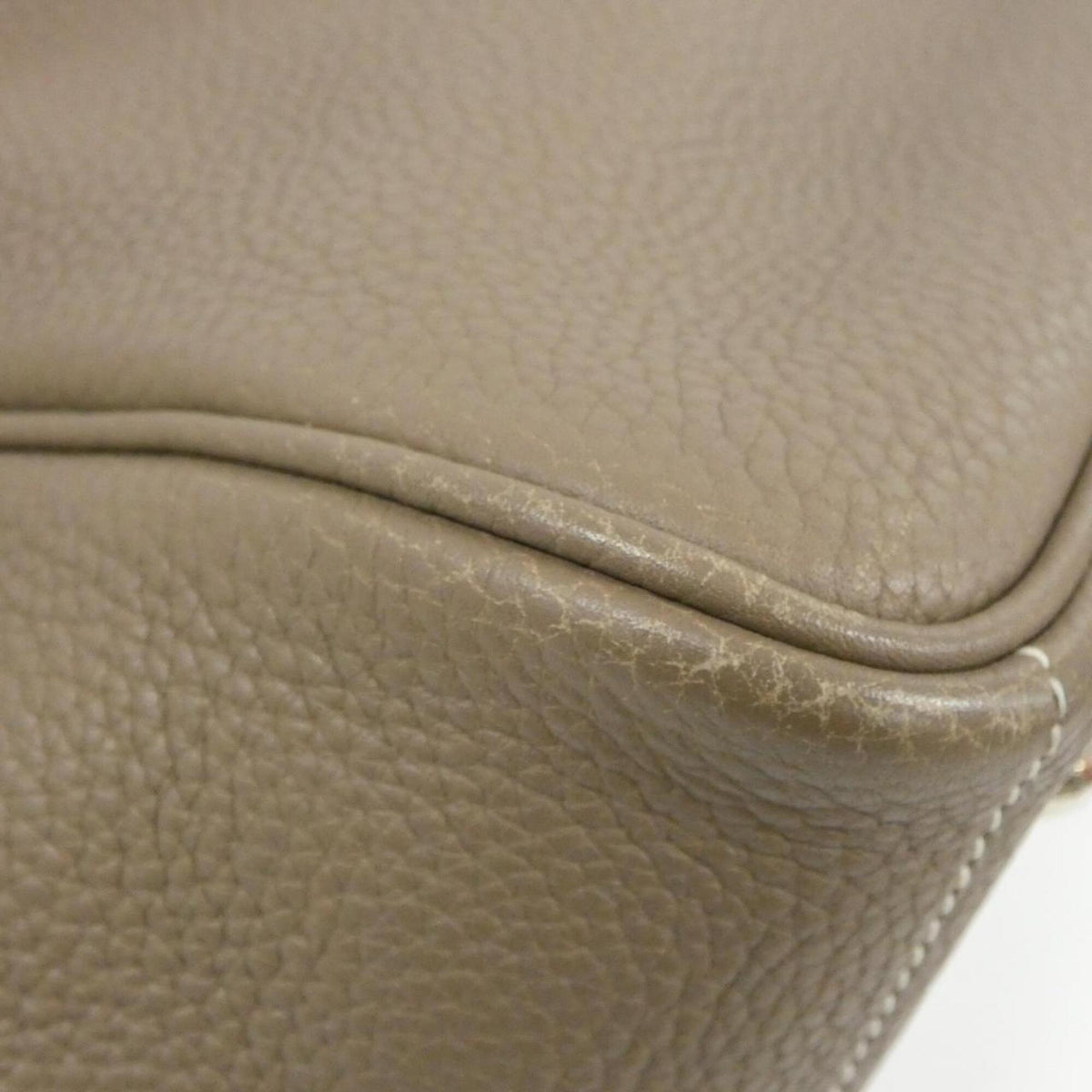 Hermes Etoupe Gray Taurillon Clemence Leather Handbag (Pre-Owned)