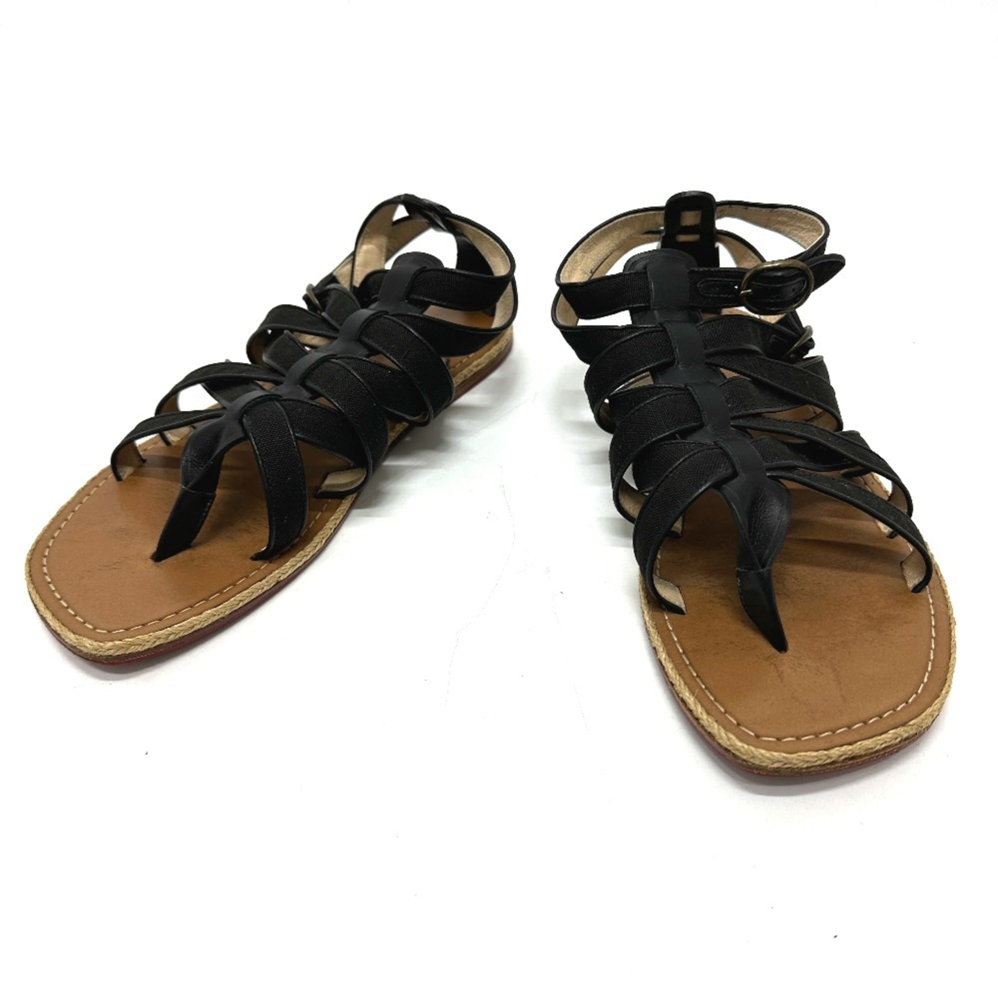 Christian Louboutin Black Brown Sandals (Pre-Owned)